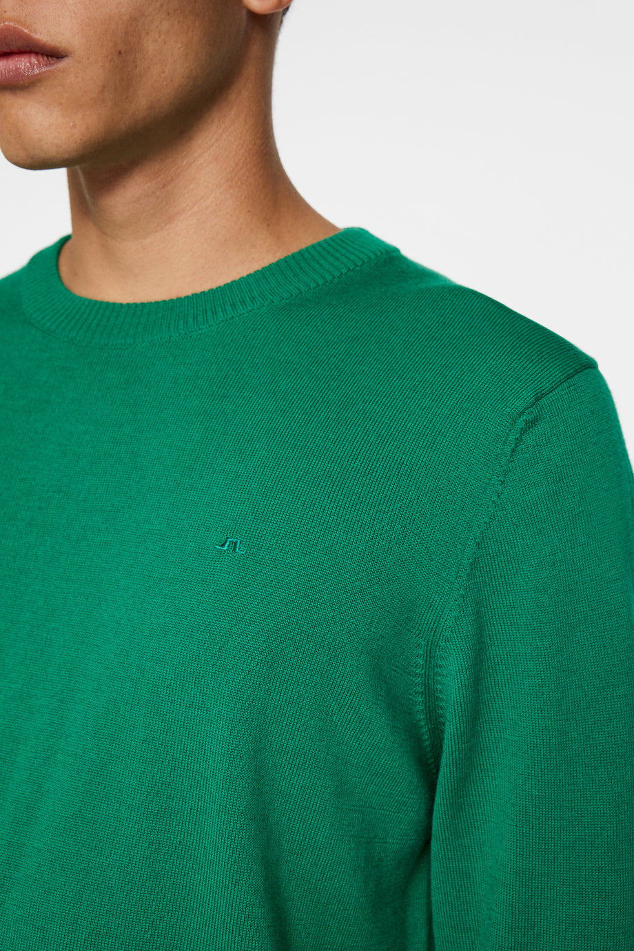 Keane Merino Crew Neck Sweater / Ultramarine Green