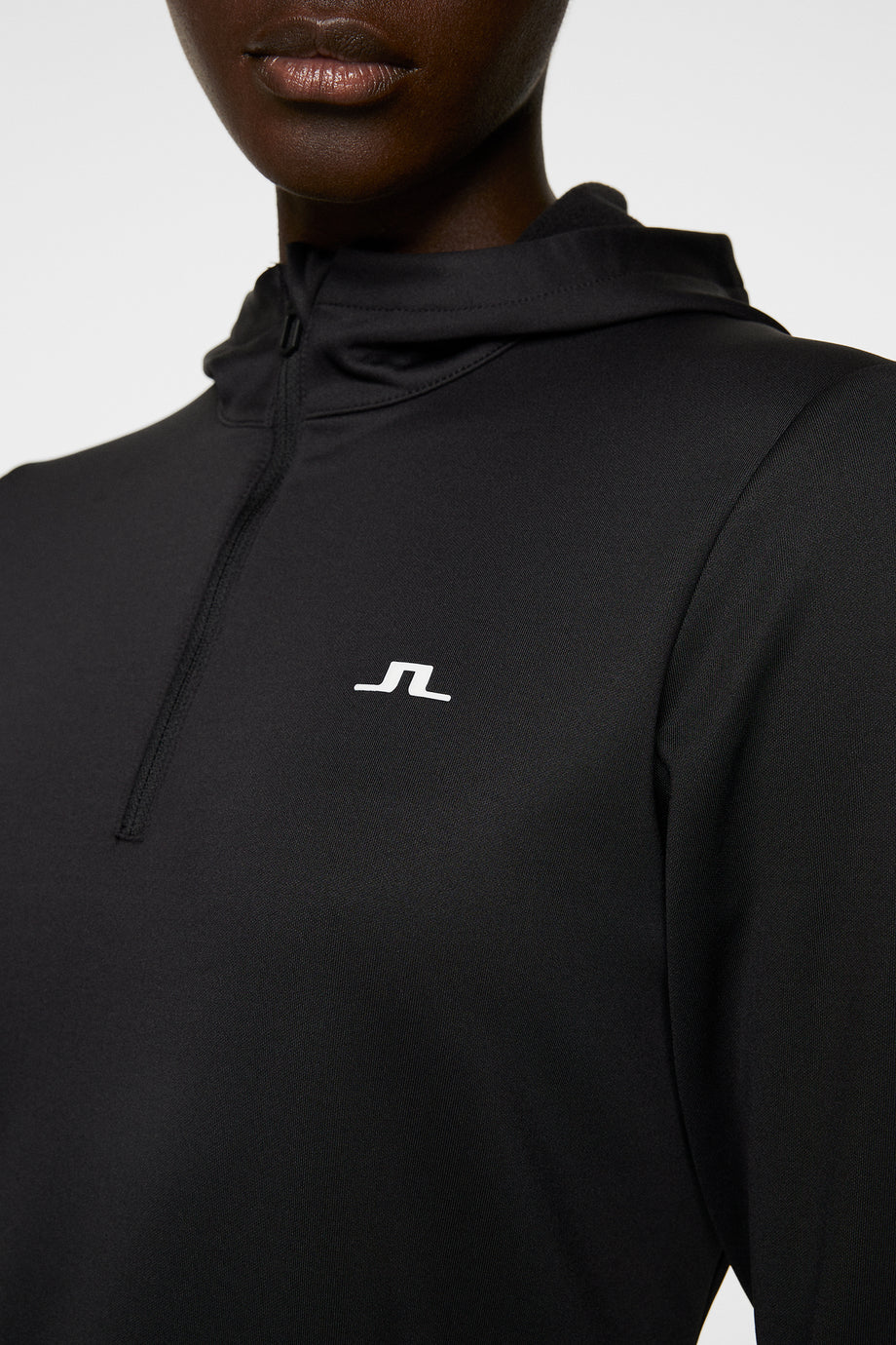 W Aerial Quarter Zip Hood / Black