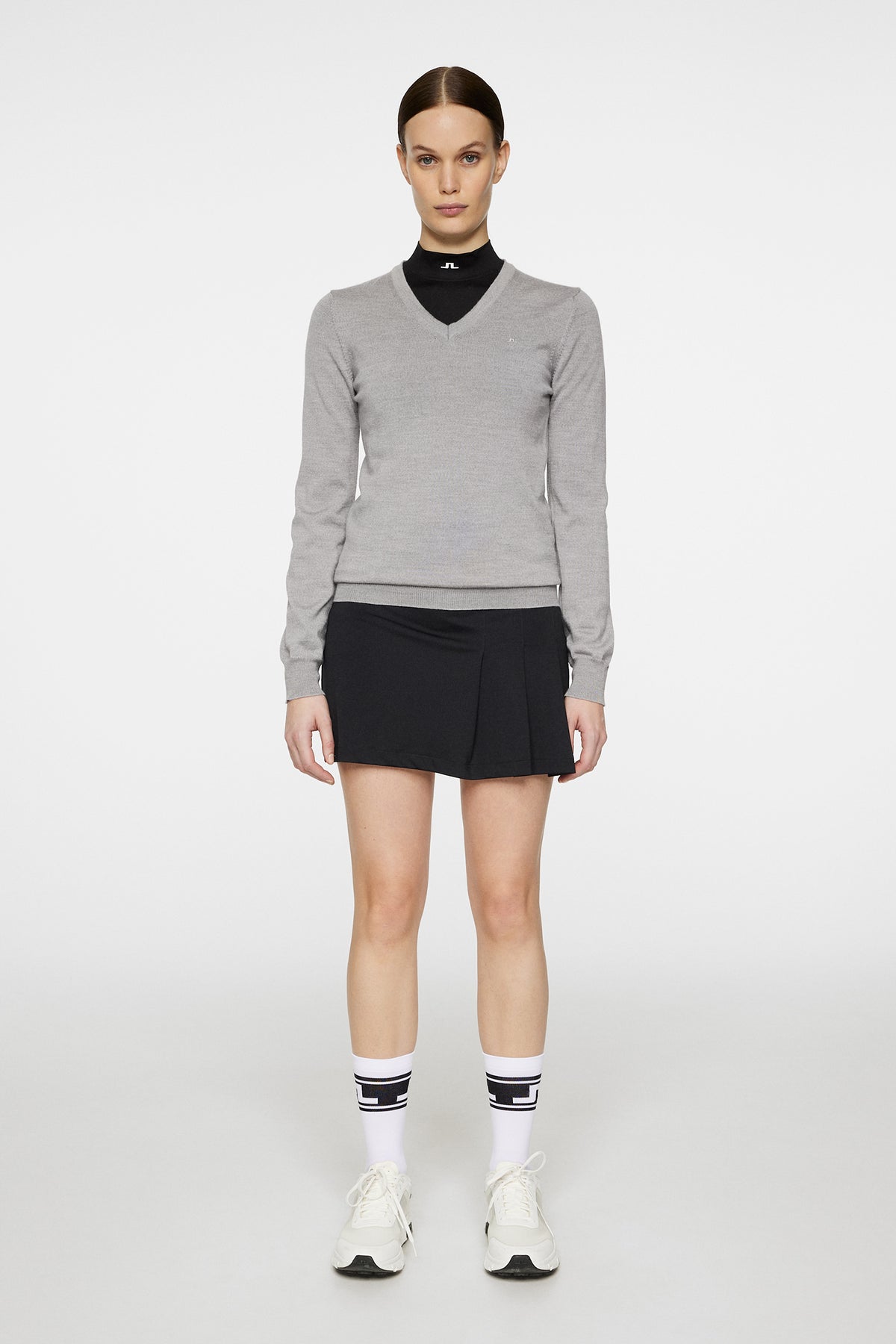 Amaya Knitted Sweater / Light Grey Melange