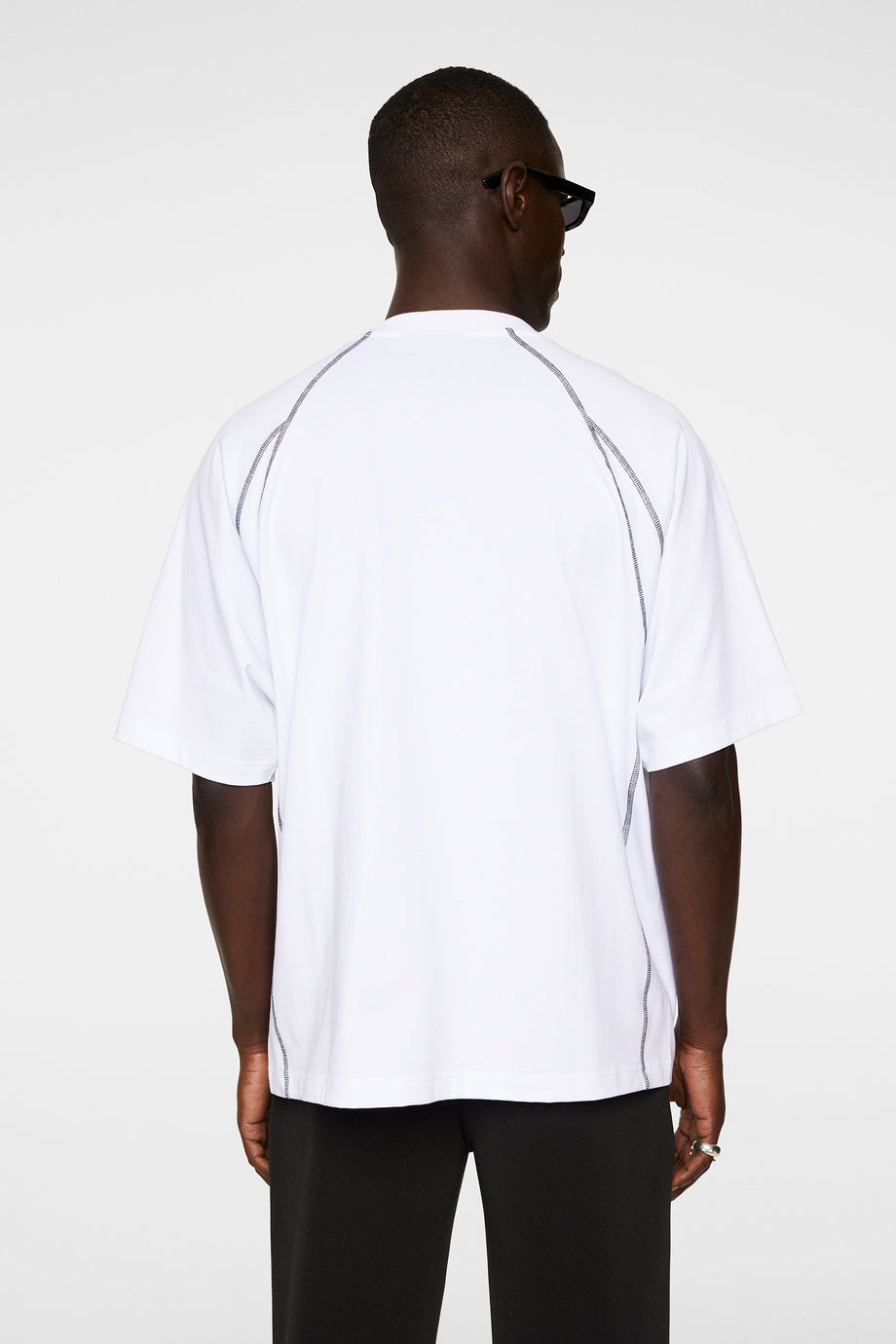 Corado Contrast Seam T-Shirt / White