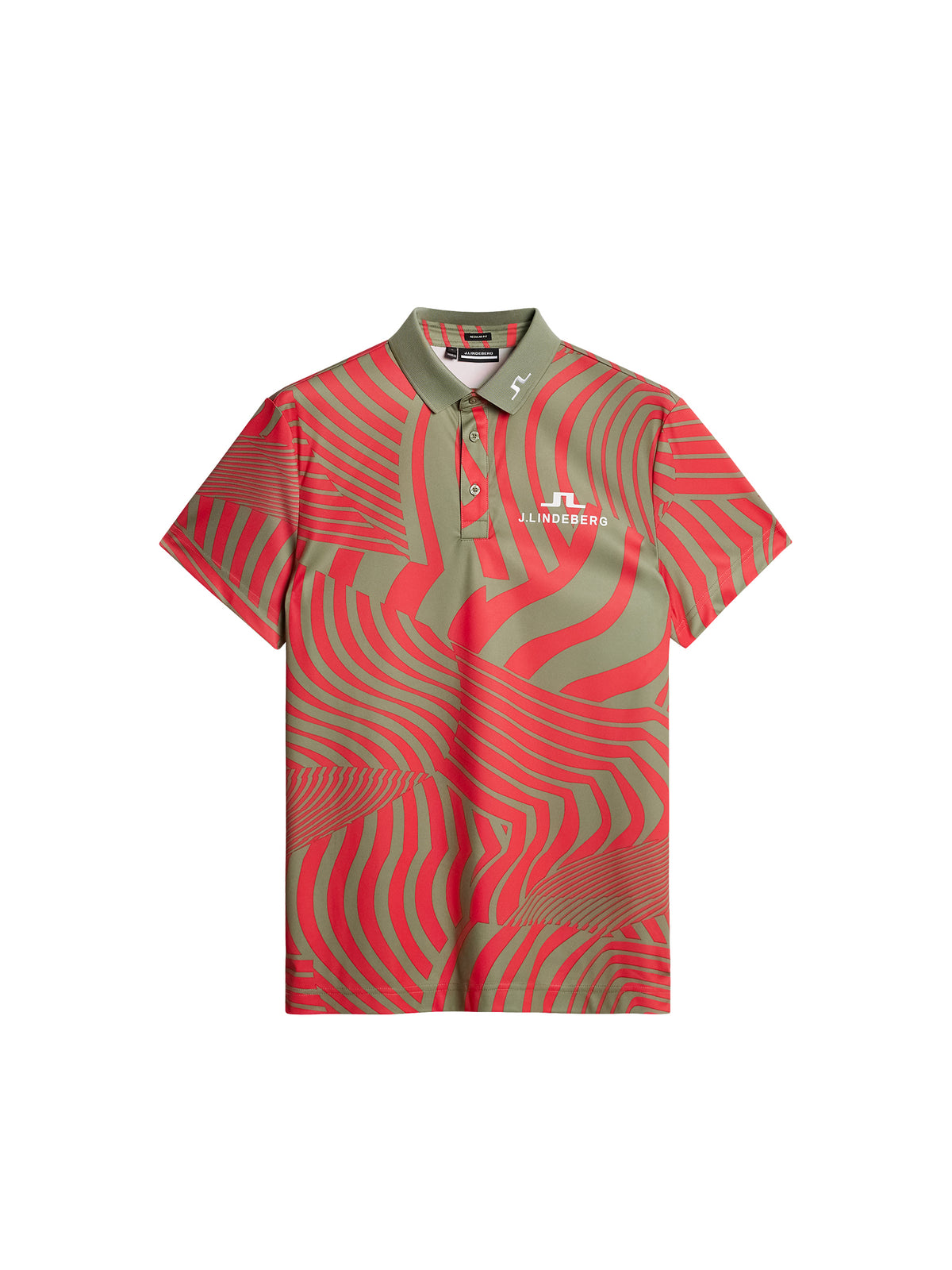 KV Tour Print Golf Polo / Dazzle Wave Bittersweet