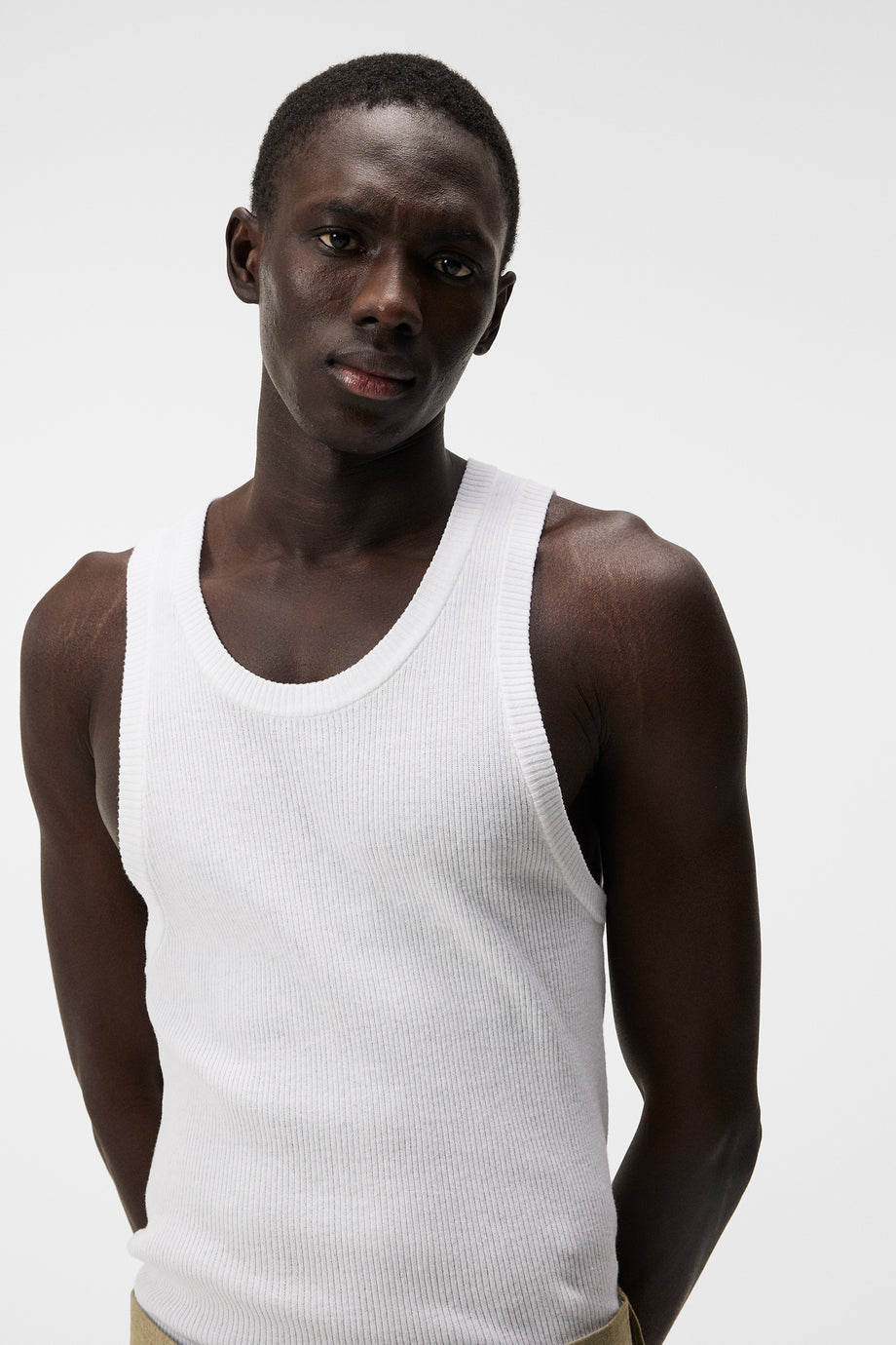 Essential Rib Recycled Cotton Tank Timeless White