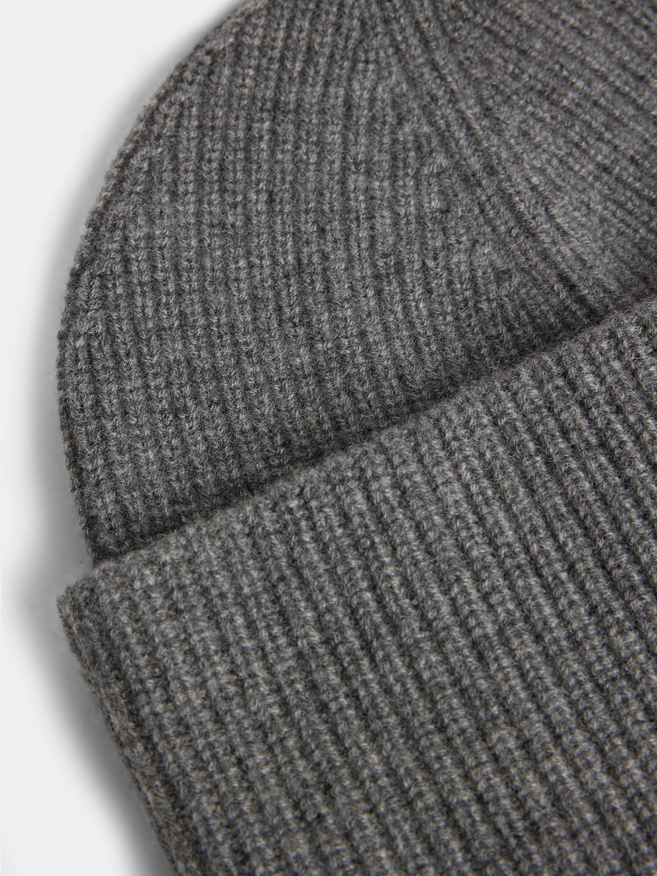 Monti Cashmere Blend Beanie / Mid Grey Melange