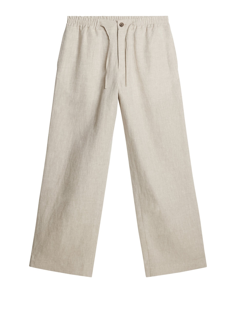 Noah Wide Linen Pants / Safari Beige