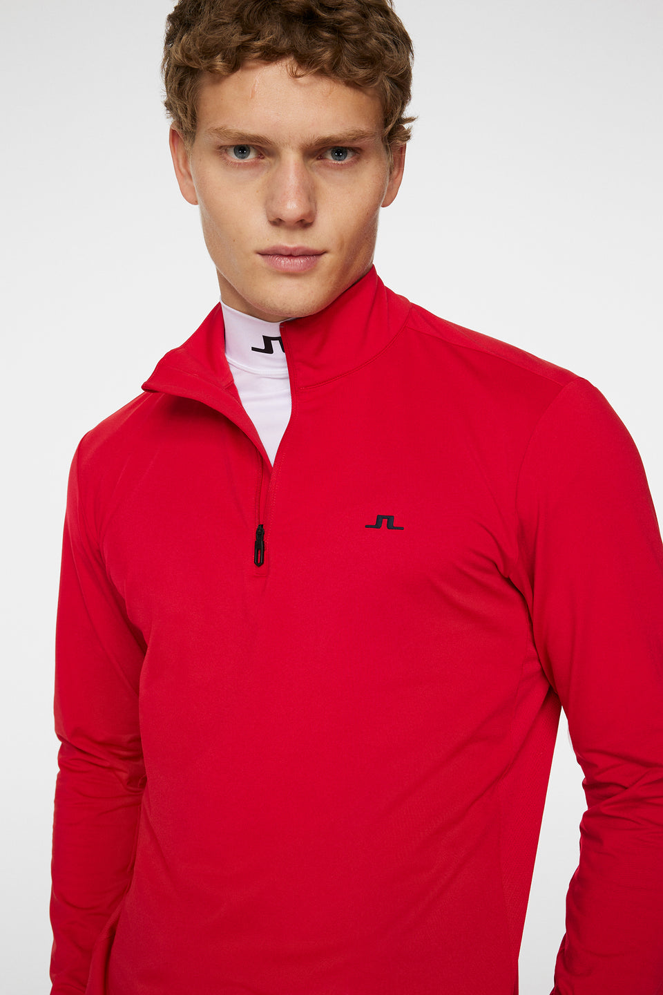 Luke Quarter Zip Mid Layer / Barbados Cherry