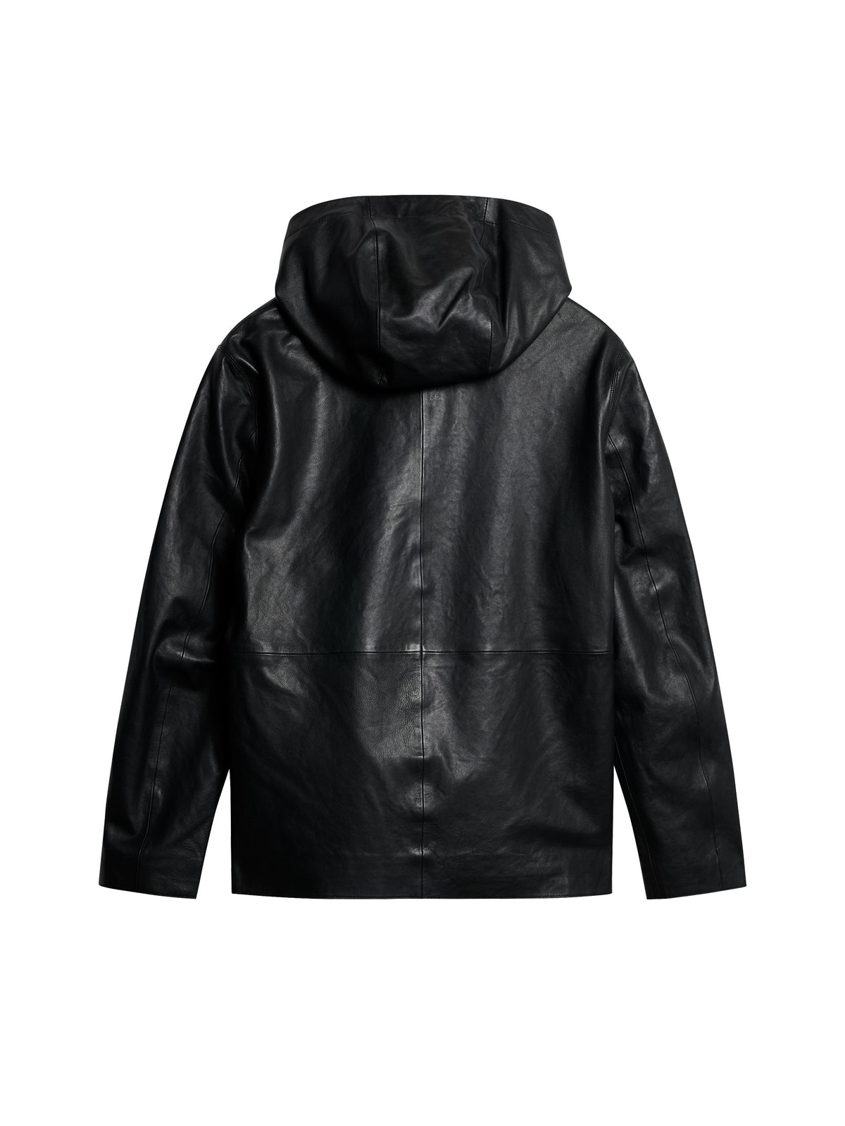 Hadley Leather Hoody Jacket / Black