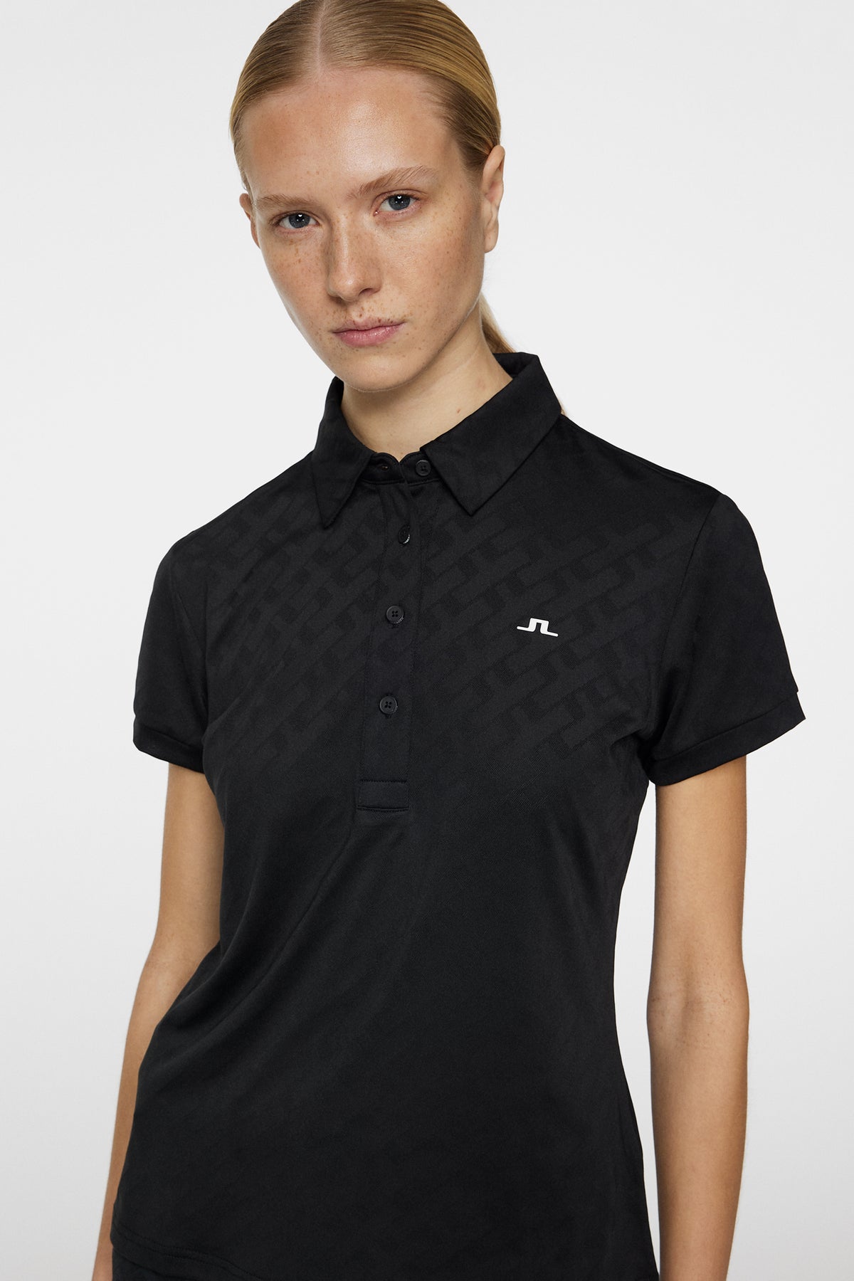 Alaya Jacquard Polo / Black