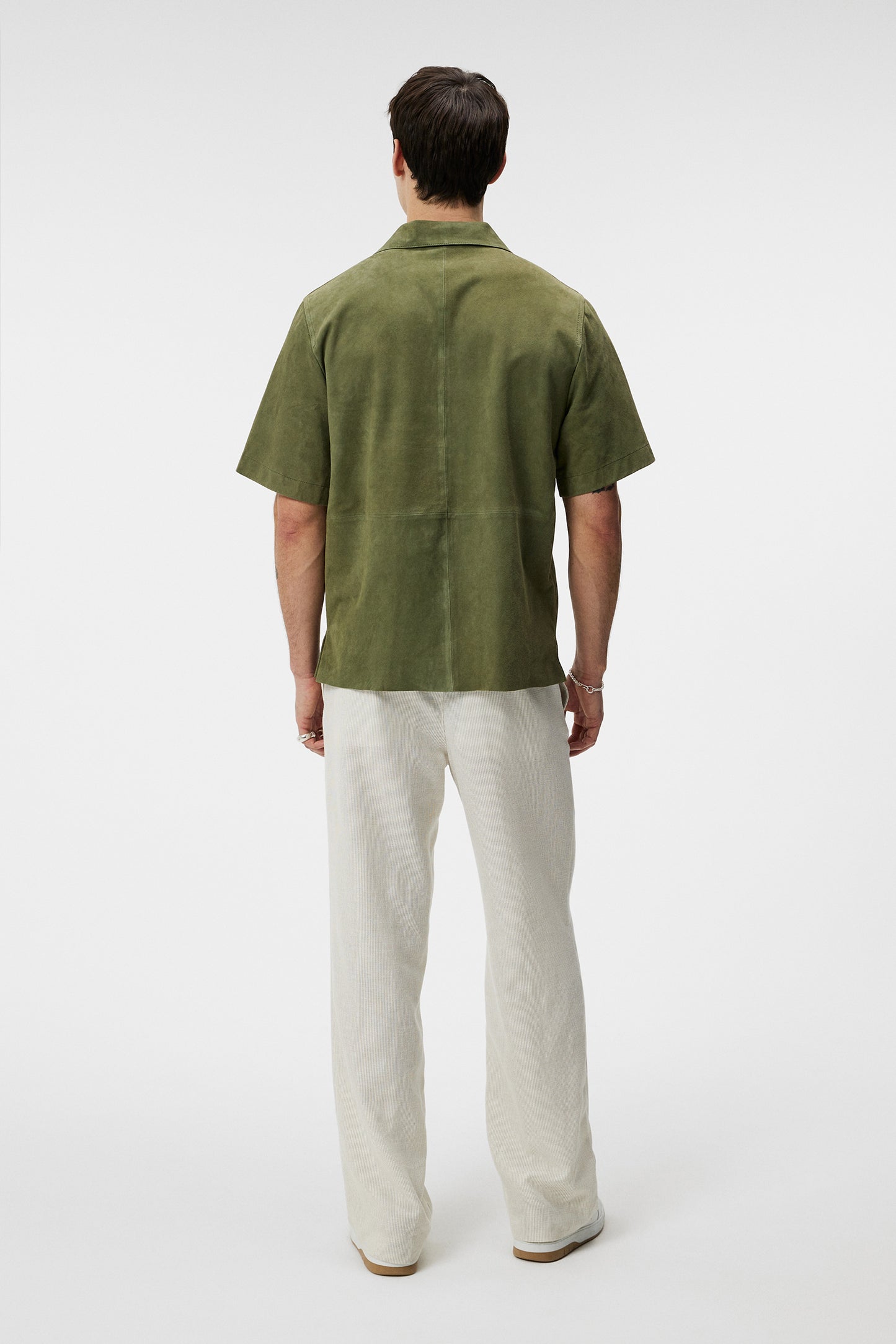 Scottie Suede Overshirt / Oil Green