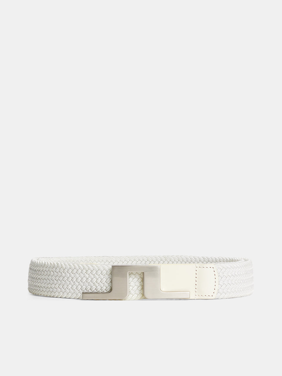 Berry Braided Belt / White