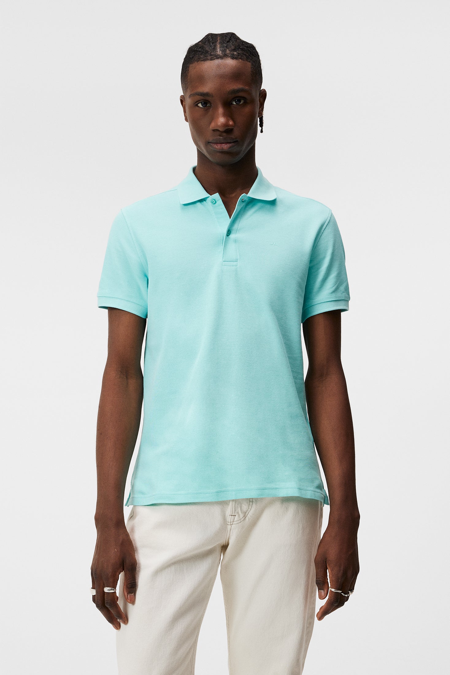 Aqua blue outlet polo shirt