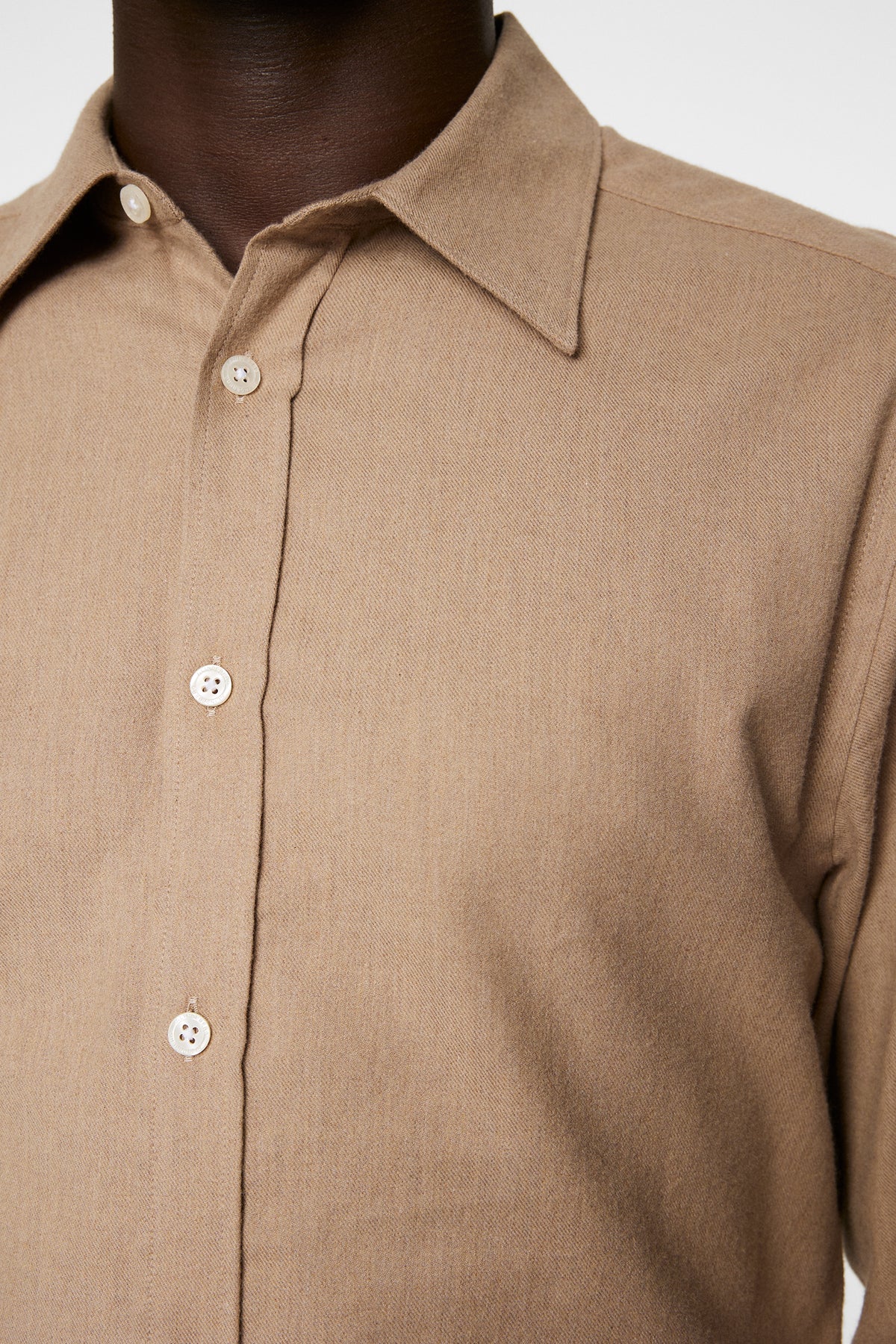 Light Flannel Slim Shirt / Tiger Brown