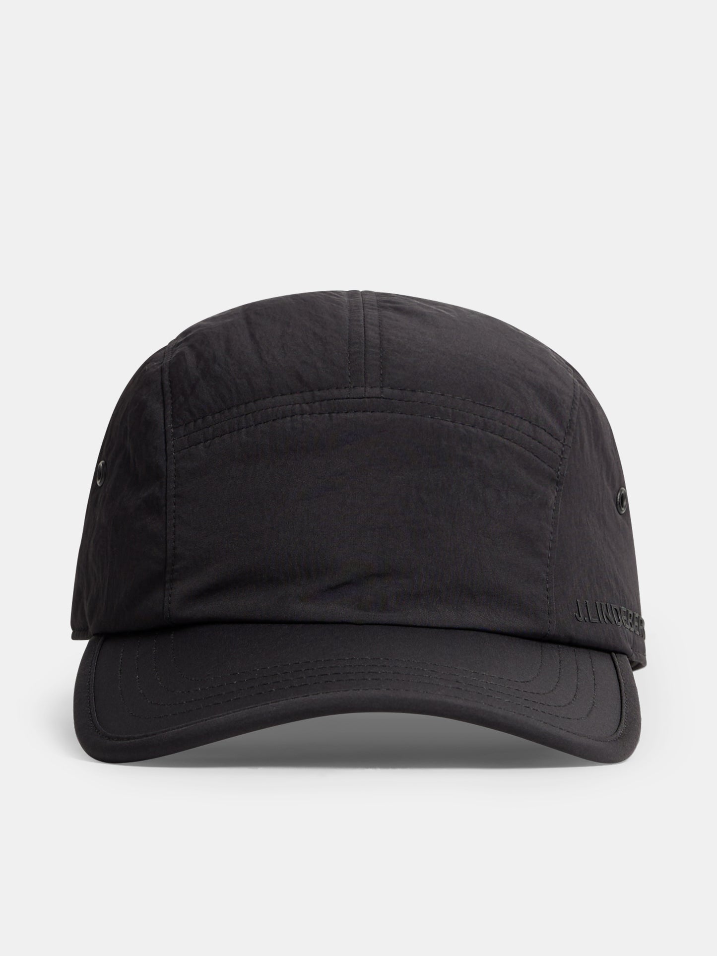 5 Panel Padded Nylon Cap / Black