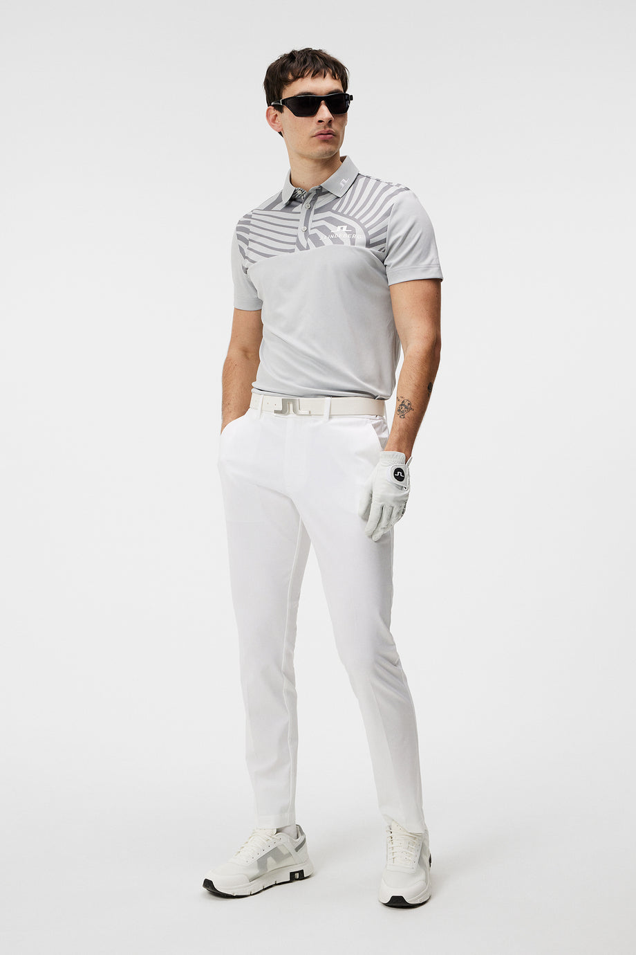 Jeff Tour Golf Polo / Light Grey Melange