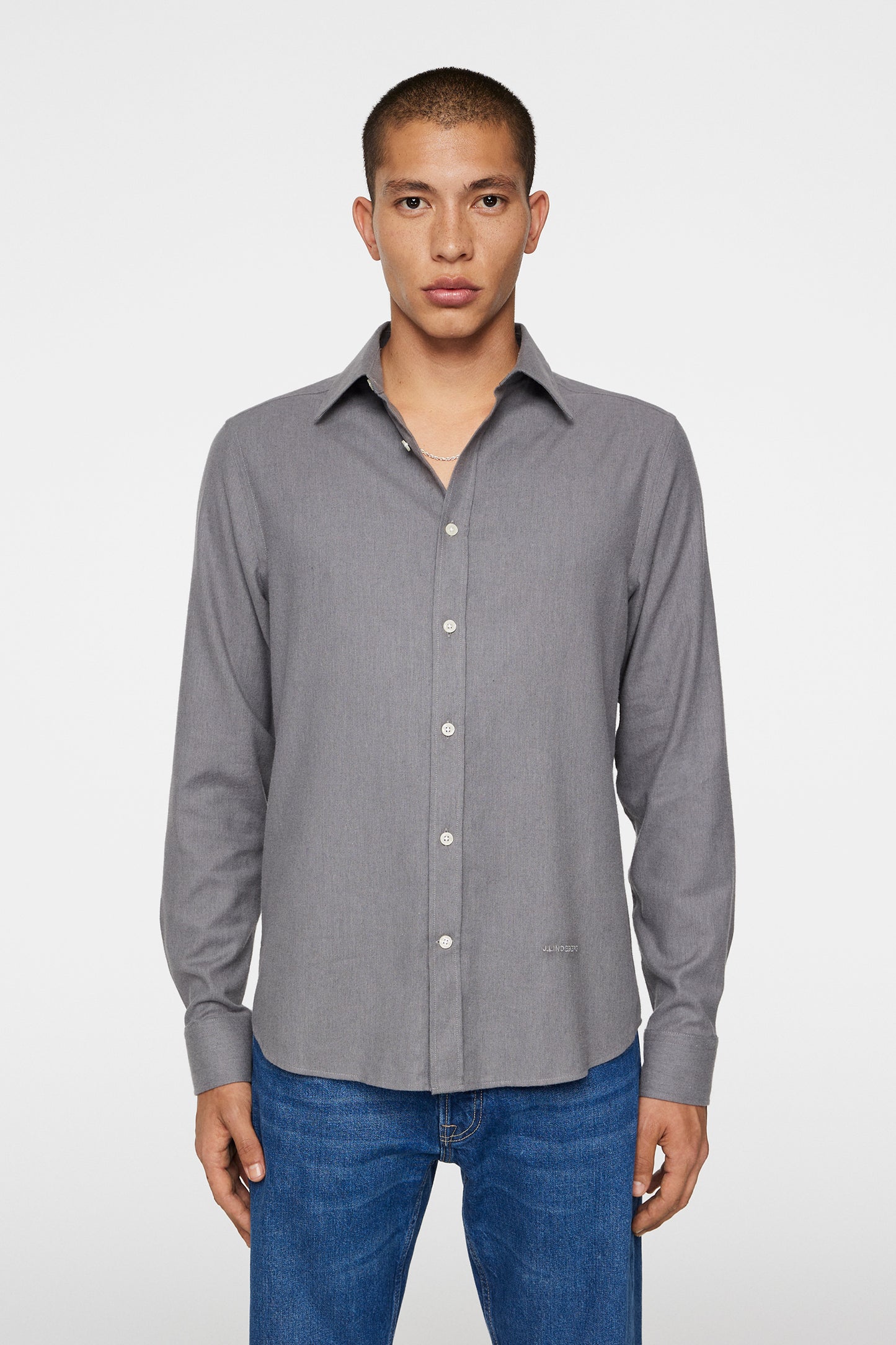 Light Flannel Slim Shirt / Night Owl