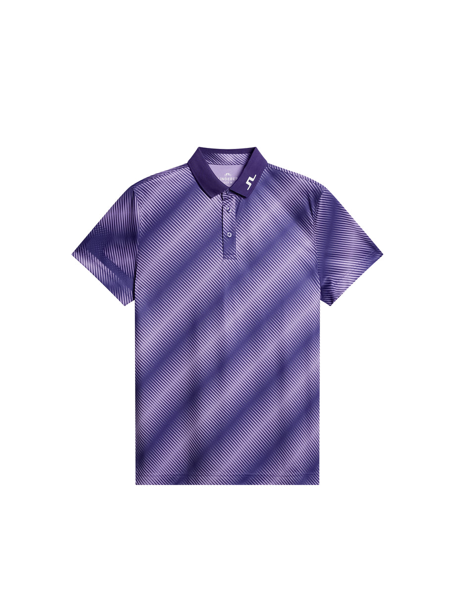 Heath Print Polo / Comb Deep Wisteria M