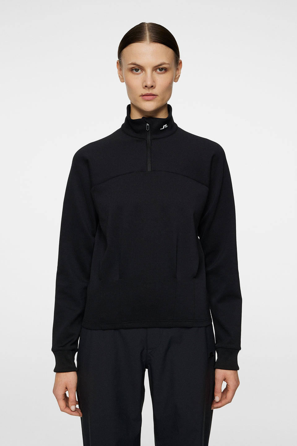 Jodi Quarter Zip Sweatshirt / Black