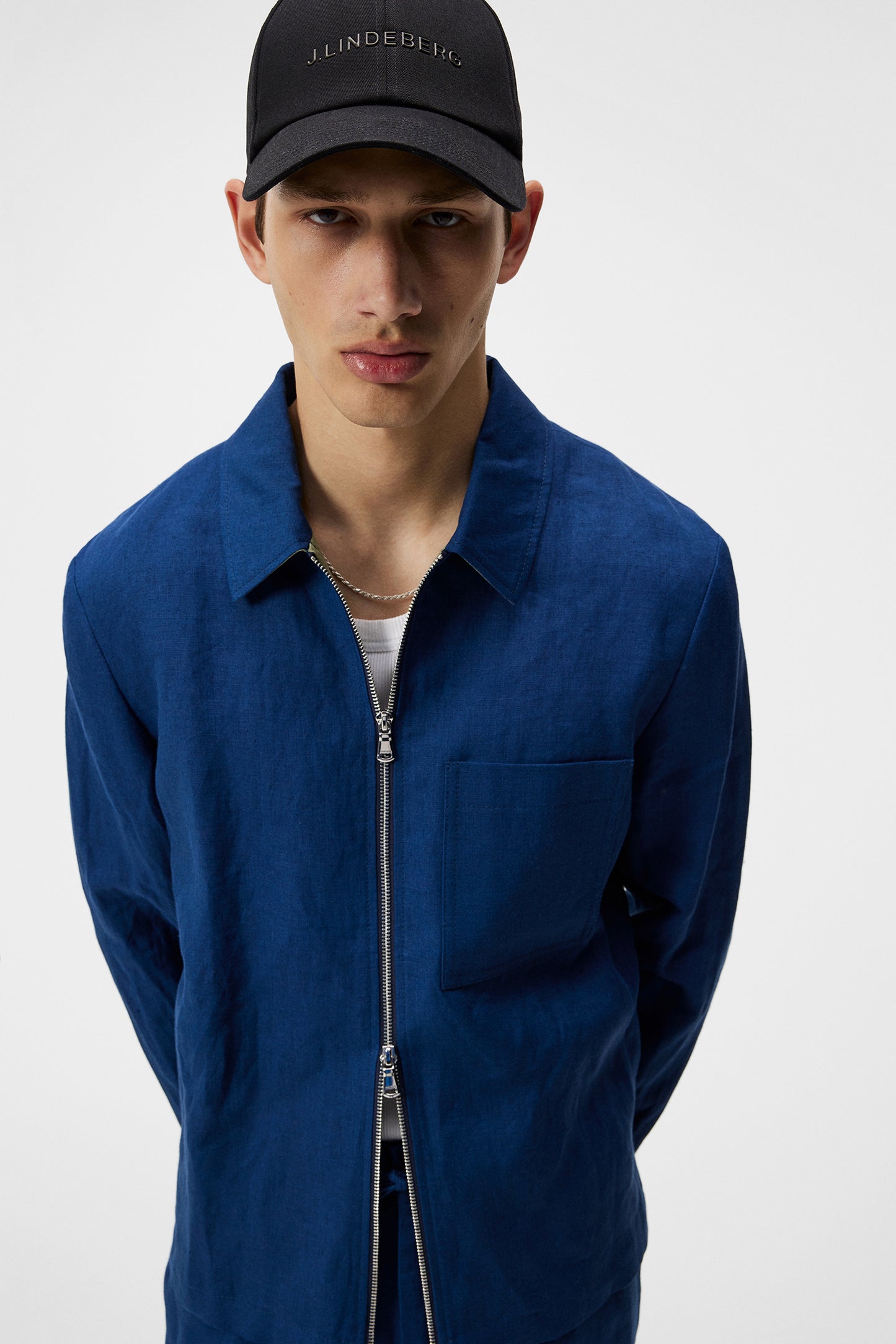 Julius Linen Overshirt / Estate Blue