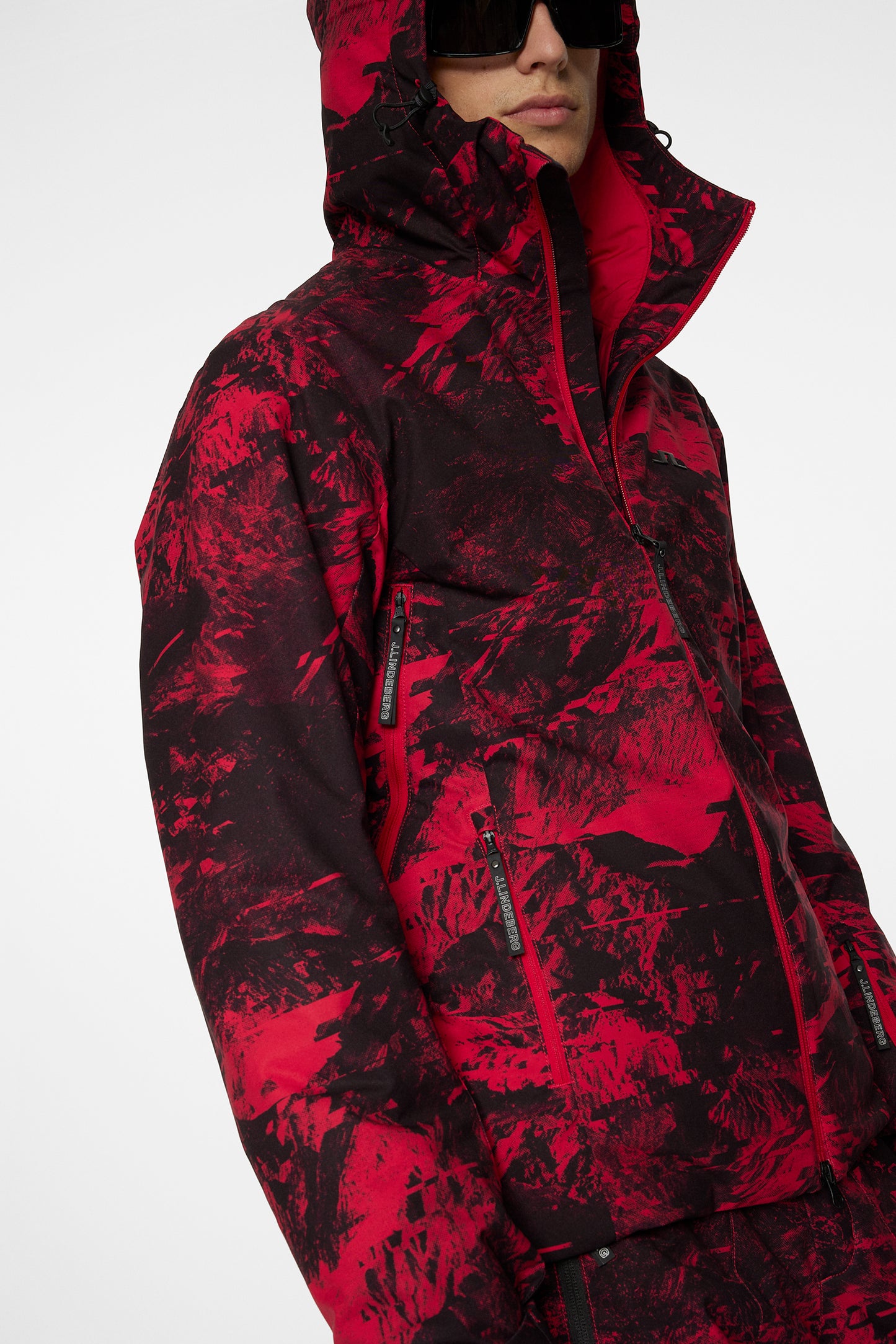 Ace Jacket Printed / Mountain Glitch Red