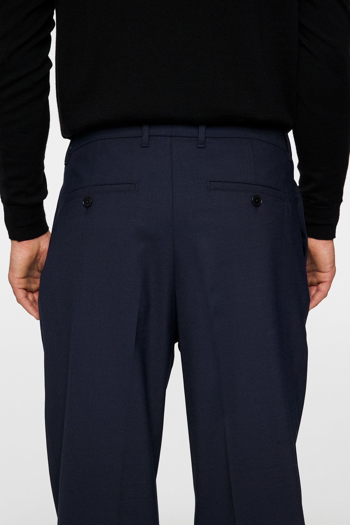 Haij Pleated Twill Pants / JL Navy