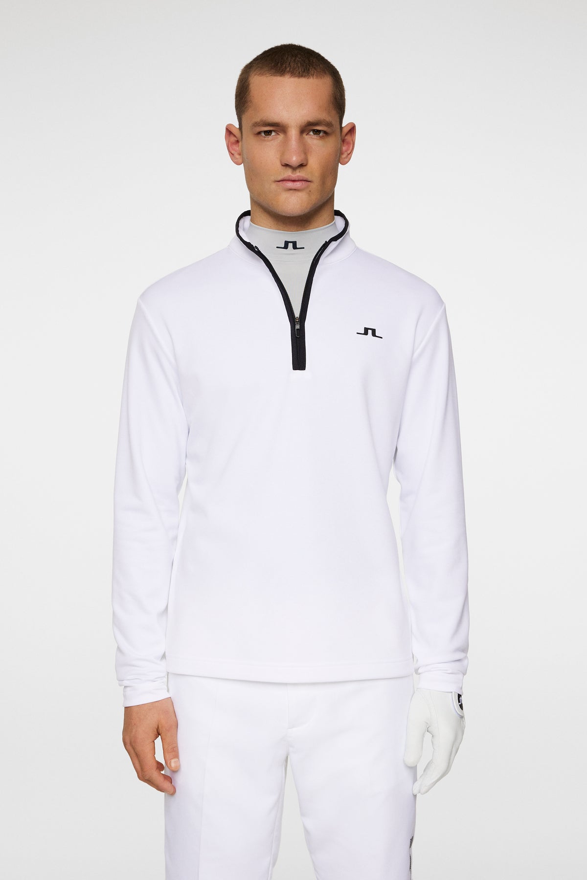 Clide Quarter Zip Mid Layer / White