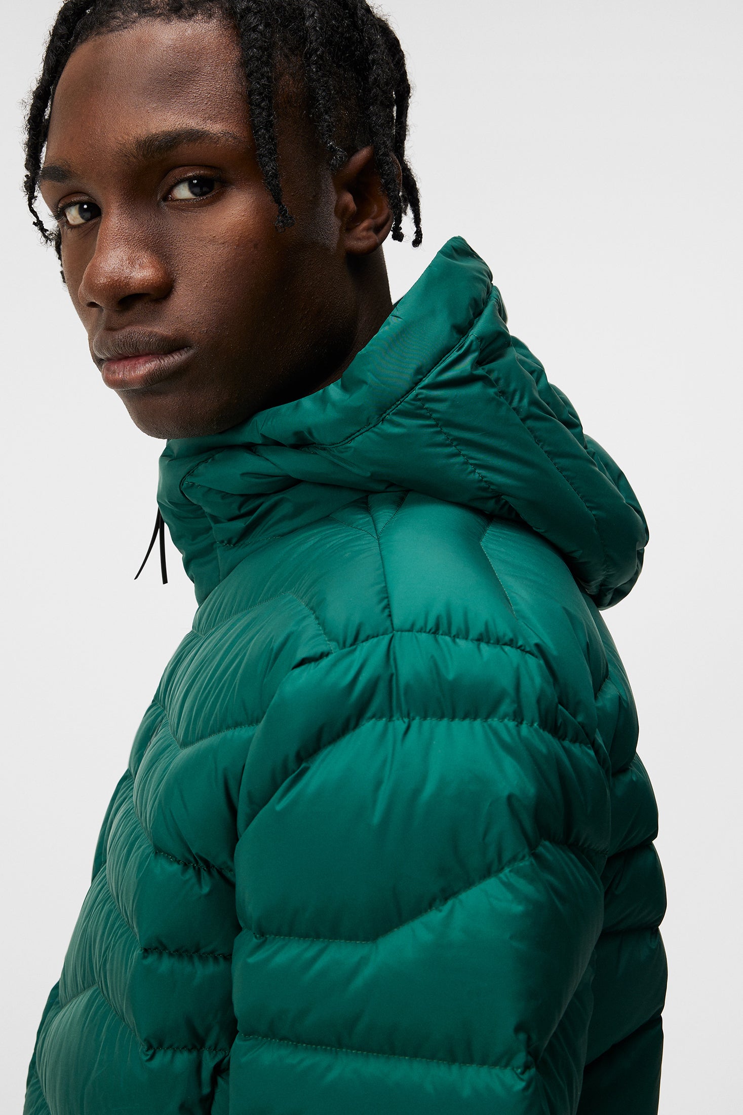 Olive Herringbone Light Puffer Jacket – JACHS NY