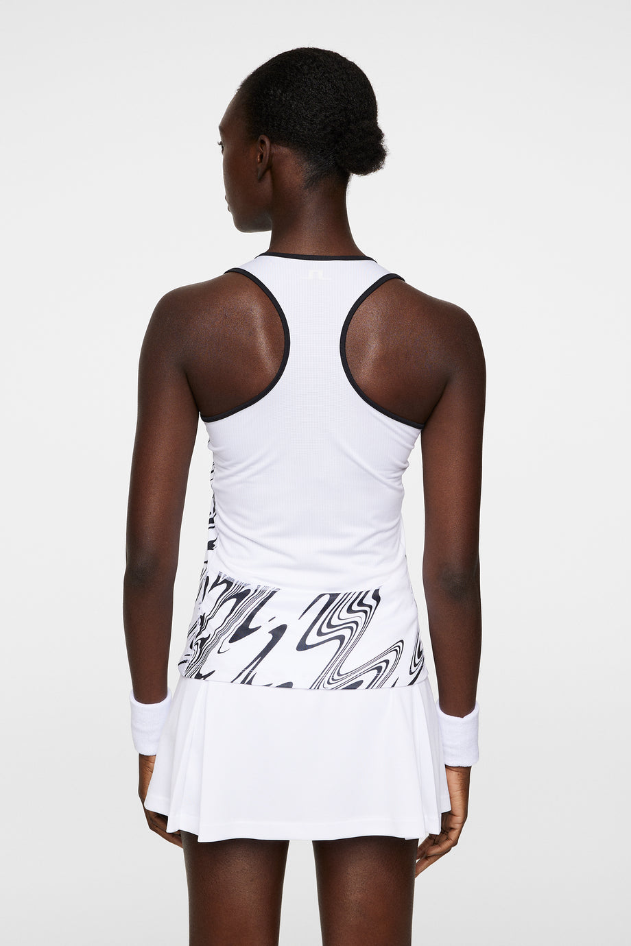 Delia Printed Tank Top / Liquify White L