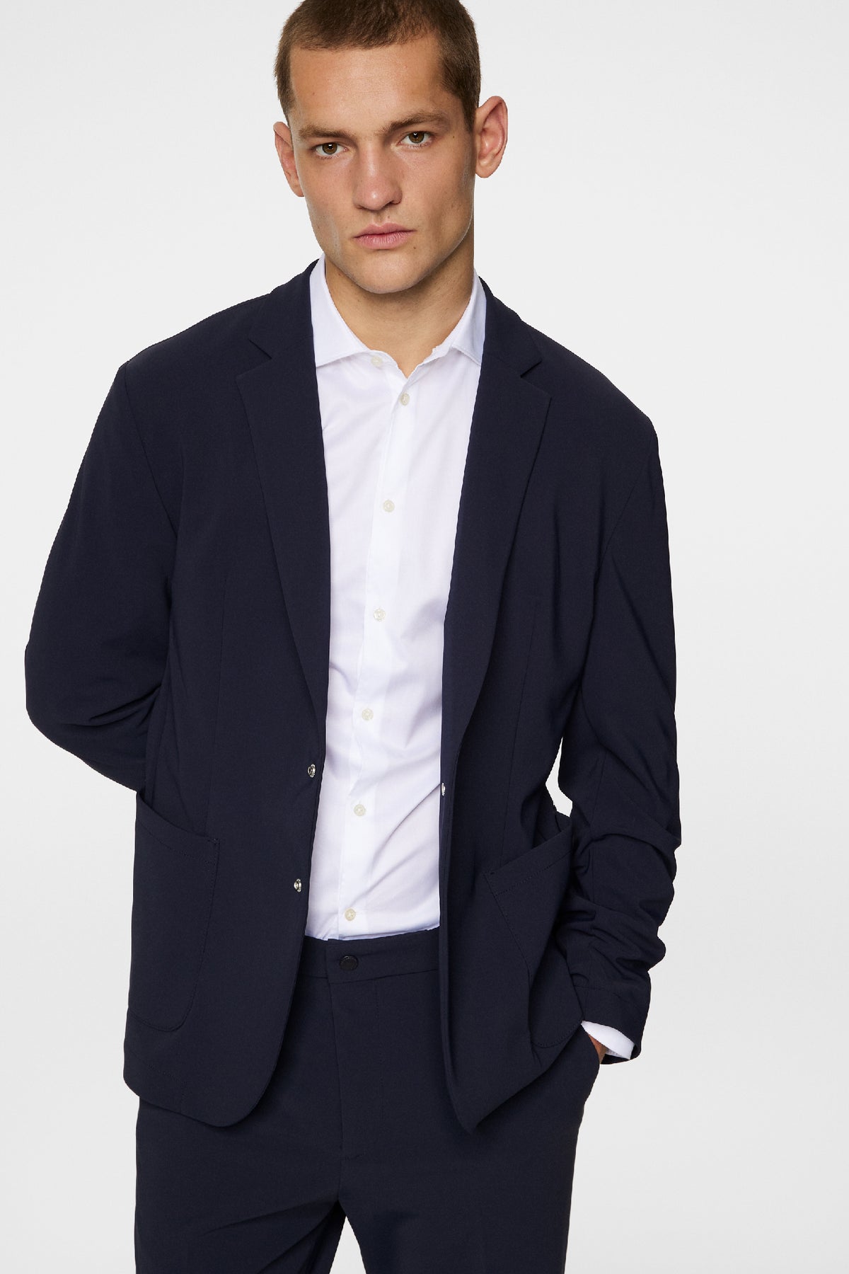 Pat U Bonded Jersey Blazer / JL Navy