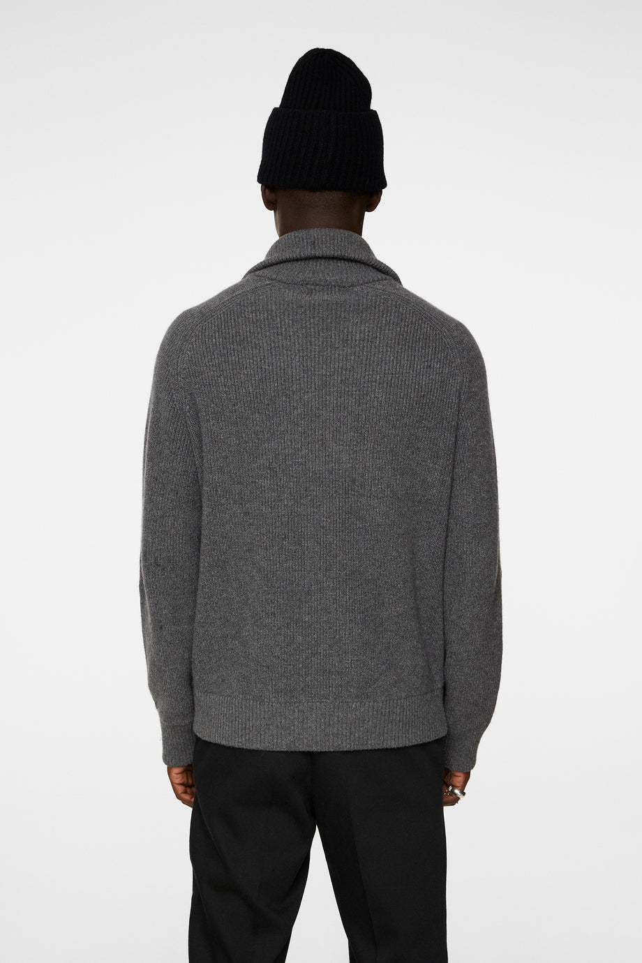 Wilmer Quarter Zip Knit / Mid Grey Melange