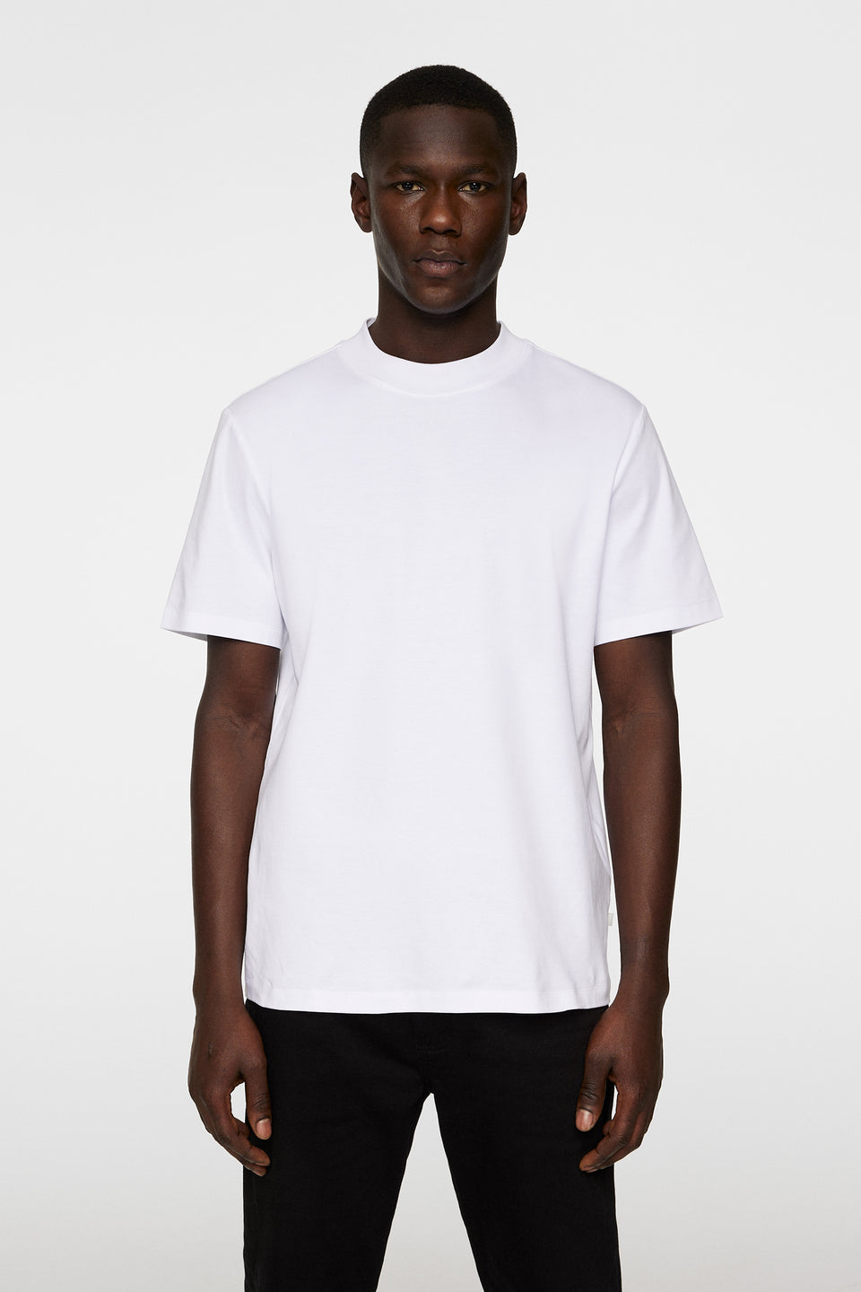 Ace Mock Neck T-Shirt / White