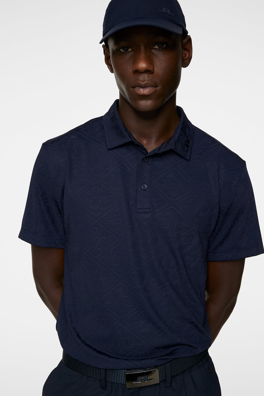 Bison  Regular Jacquard Polo / JL Navy