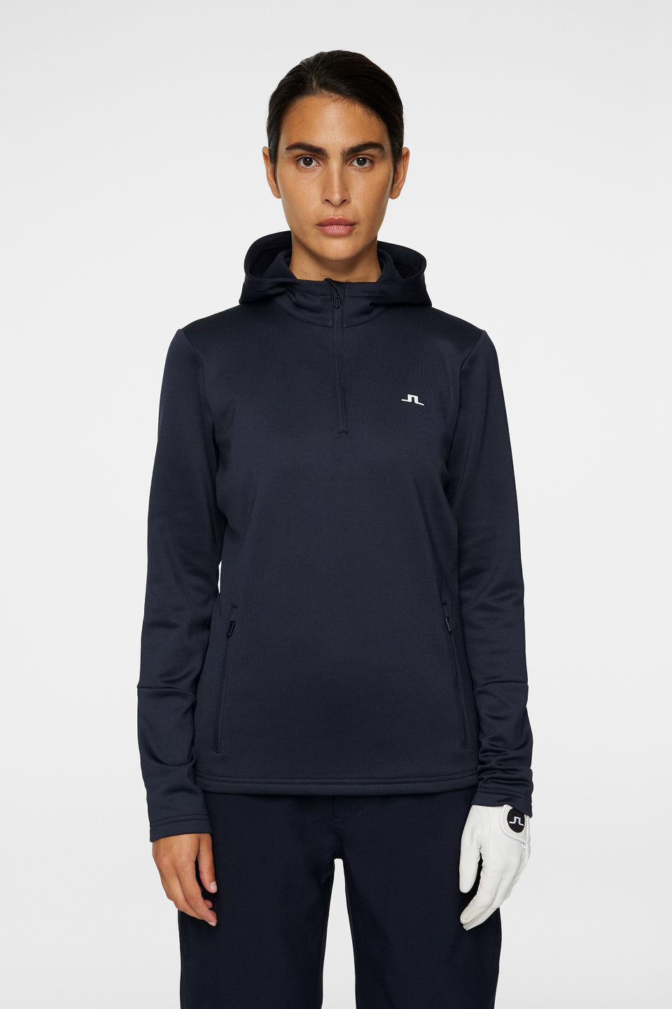 W Aerial Quarter Zip Hood / JL Navy