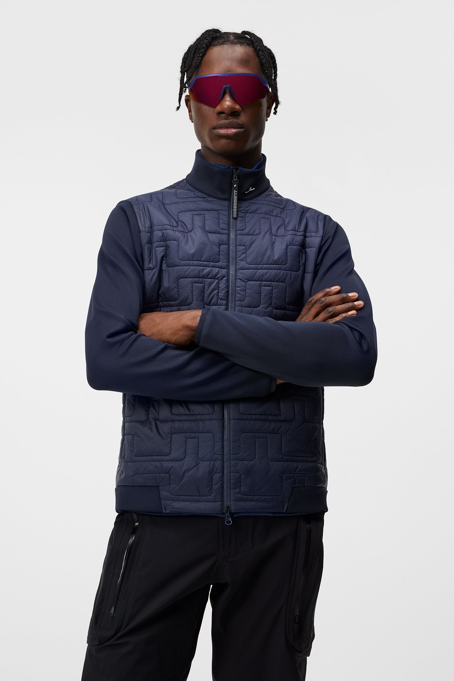 Quilt Hybrid Jacket JL Navy