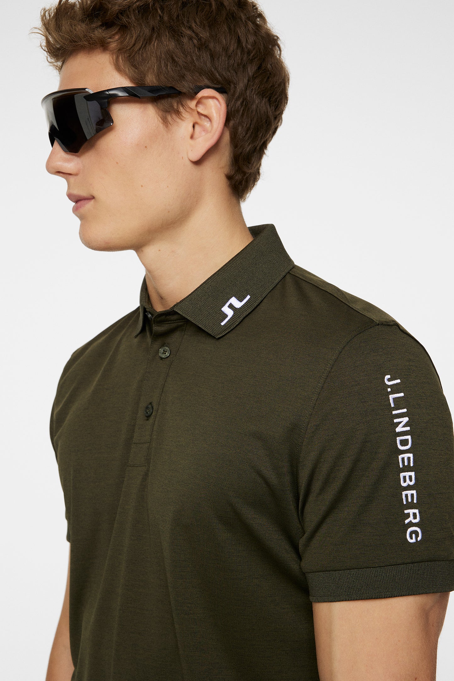 Tour Tech Slim Fit Polo / Forest Green Melange