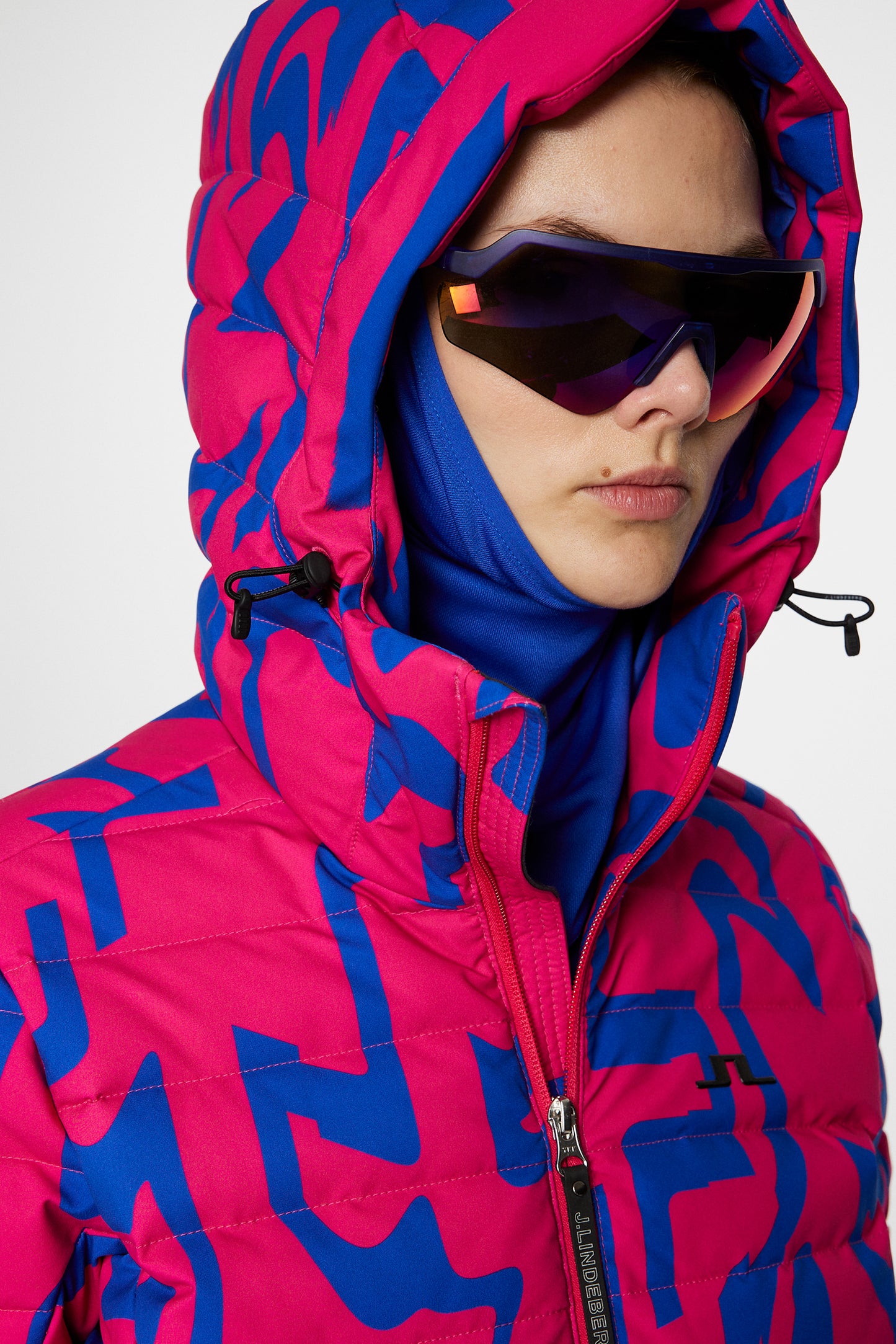 W Thermic Down Jacket Printed / Glitch Bridge Pink