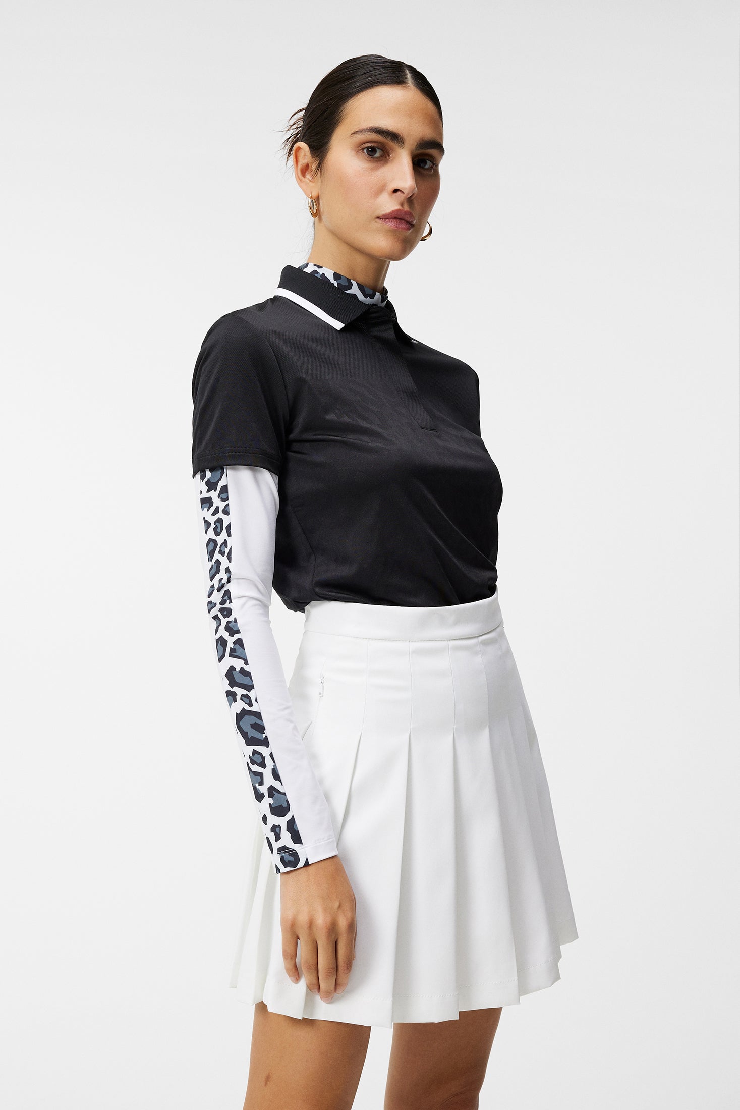 Cecile Jacquard Polo / Black – J.Lindeberg