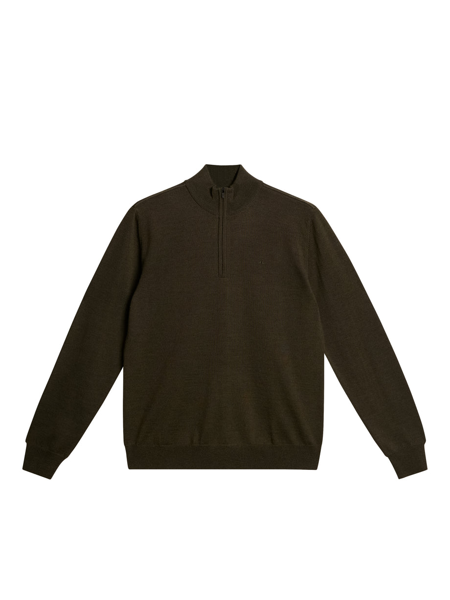 Kiyan Quarter Zip Sweater / Forest Green