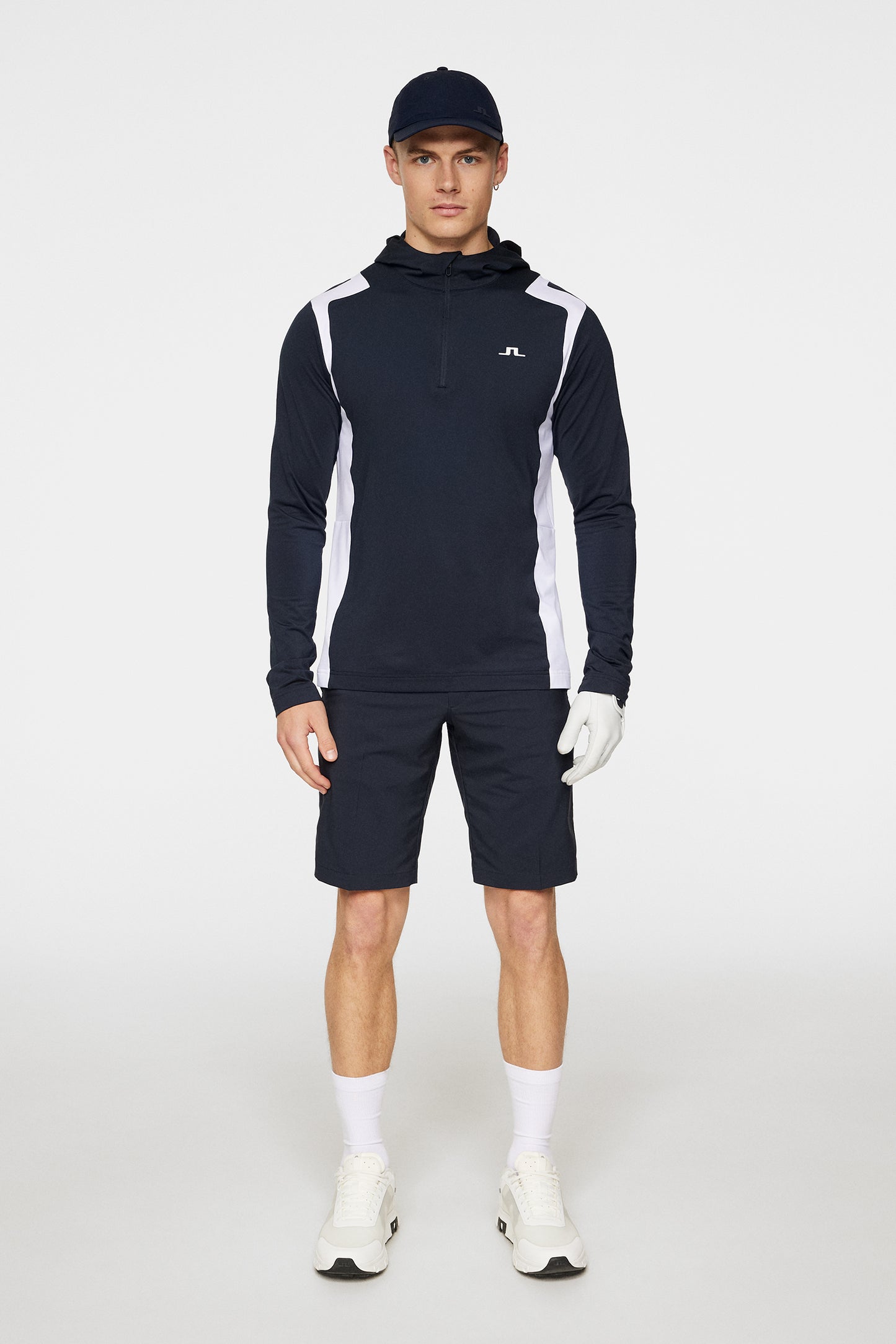 Lukas Quarter Zip Hood / JL Navy