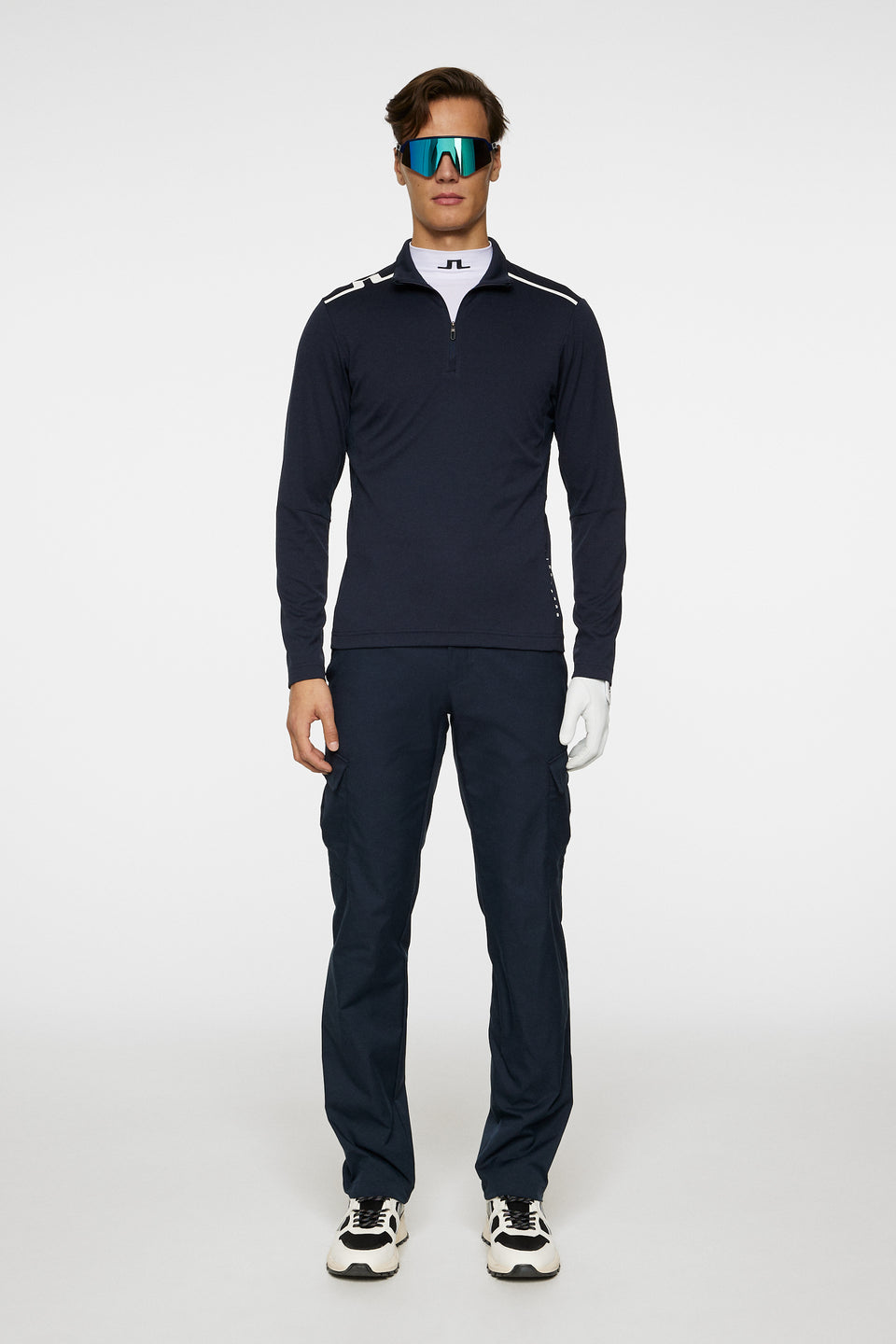 Leon Quarter Zip Mid Layer / JL Navy