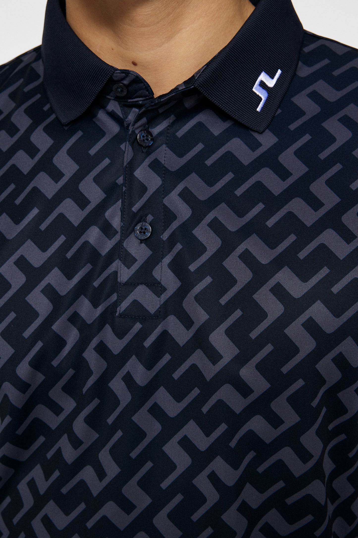 Tour Tech Reg Fit Print Polo / Bias Bridge Navy