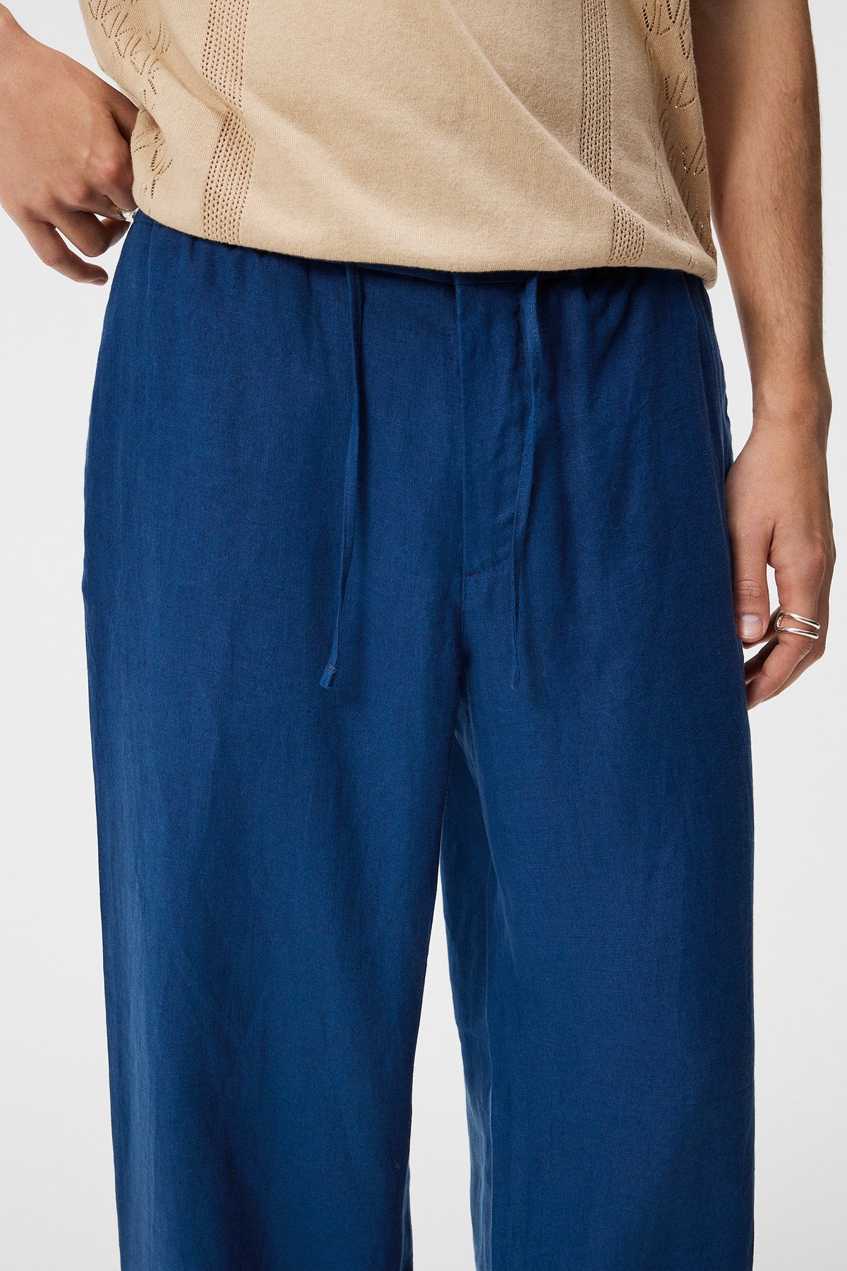 Noah Wide Linen Pants / Estate Blue