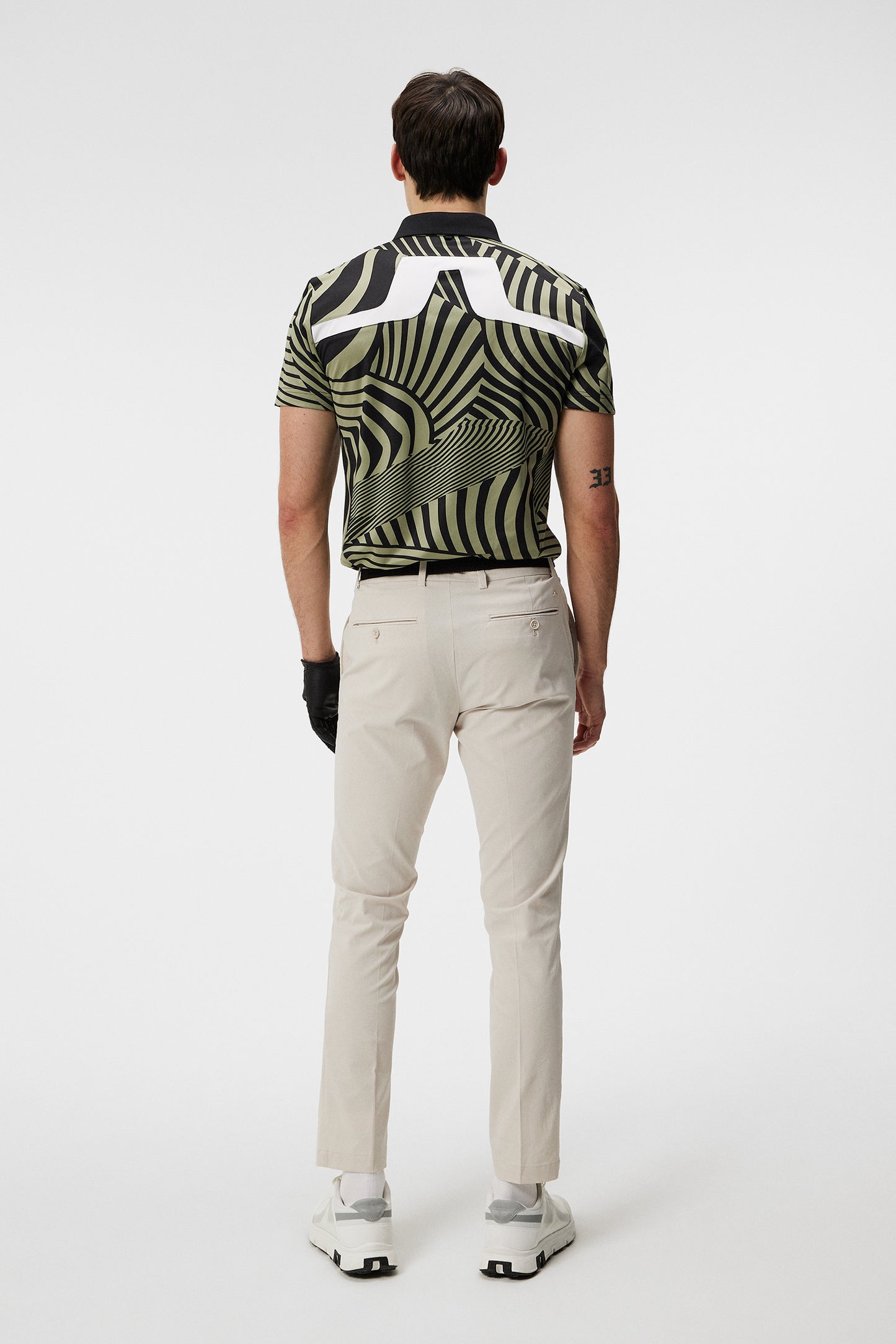 KV Tour Print Golf Polo / Dazzle Wave Black