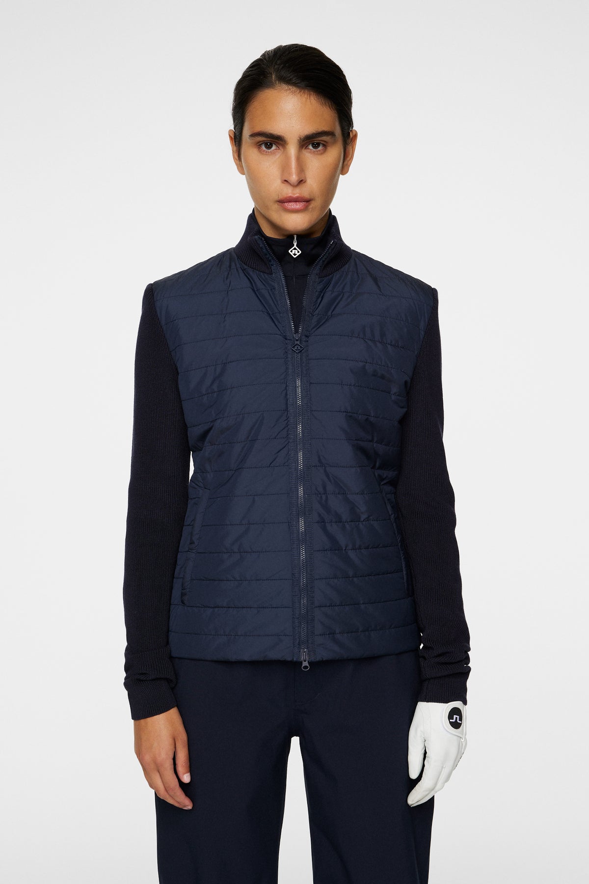 Wren Knitted Hybrid Jacket / JL Navy