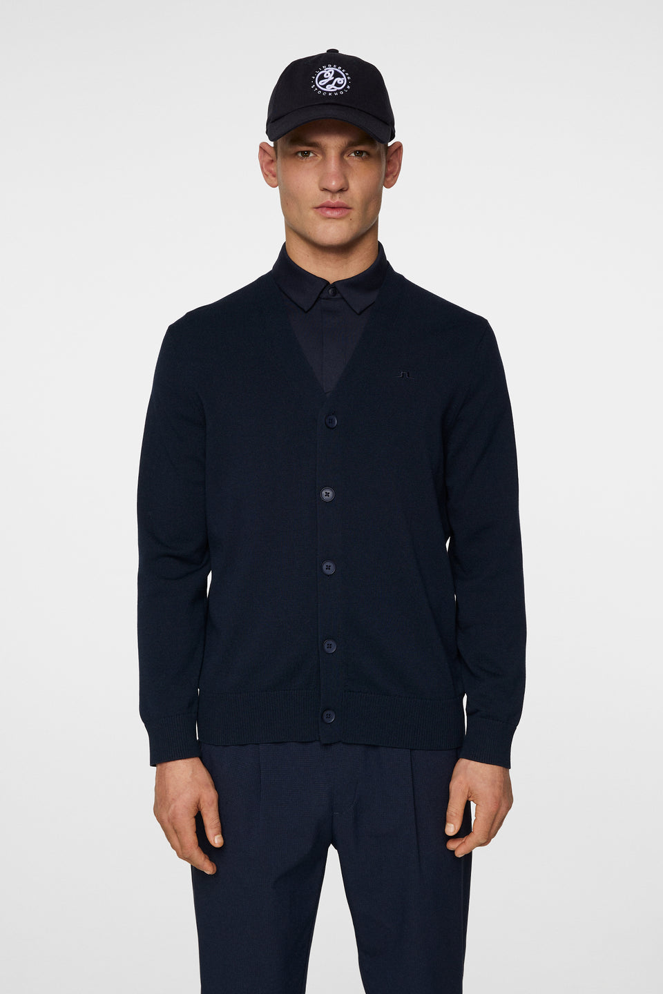 Jarred Knitted Cardigan / JL Navy