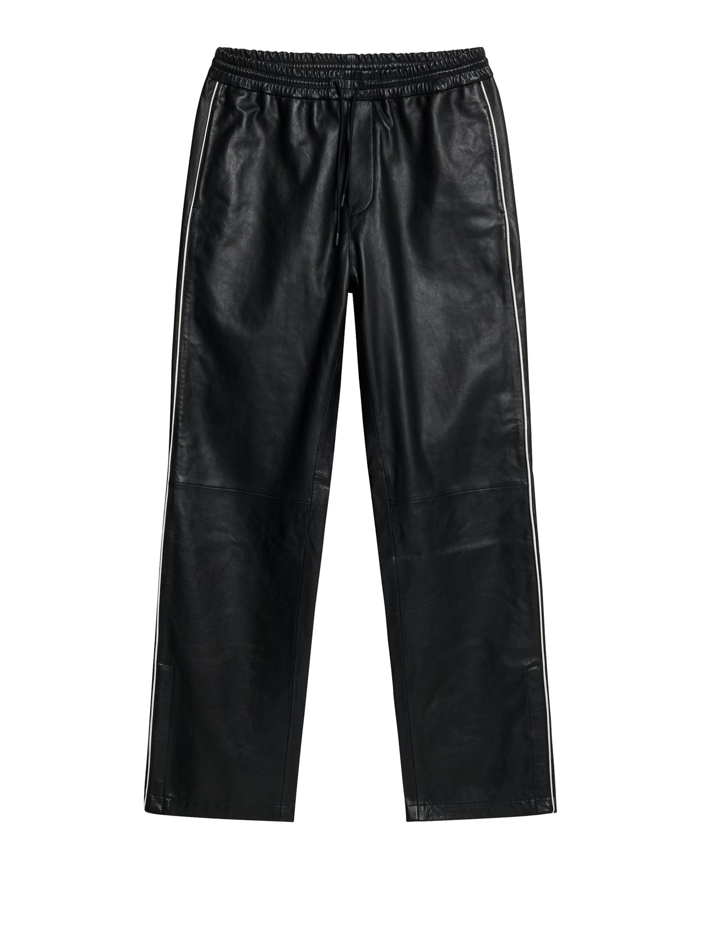 Santo Leather Track Pants / Black