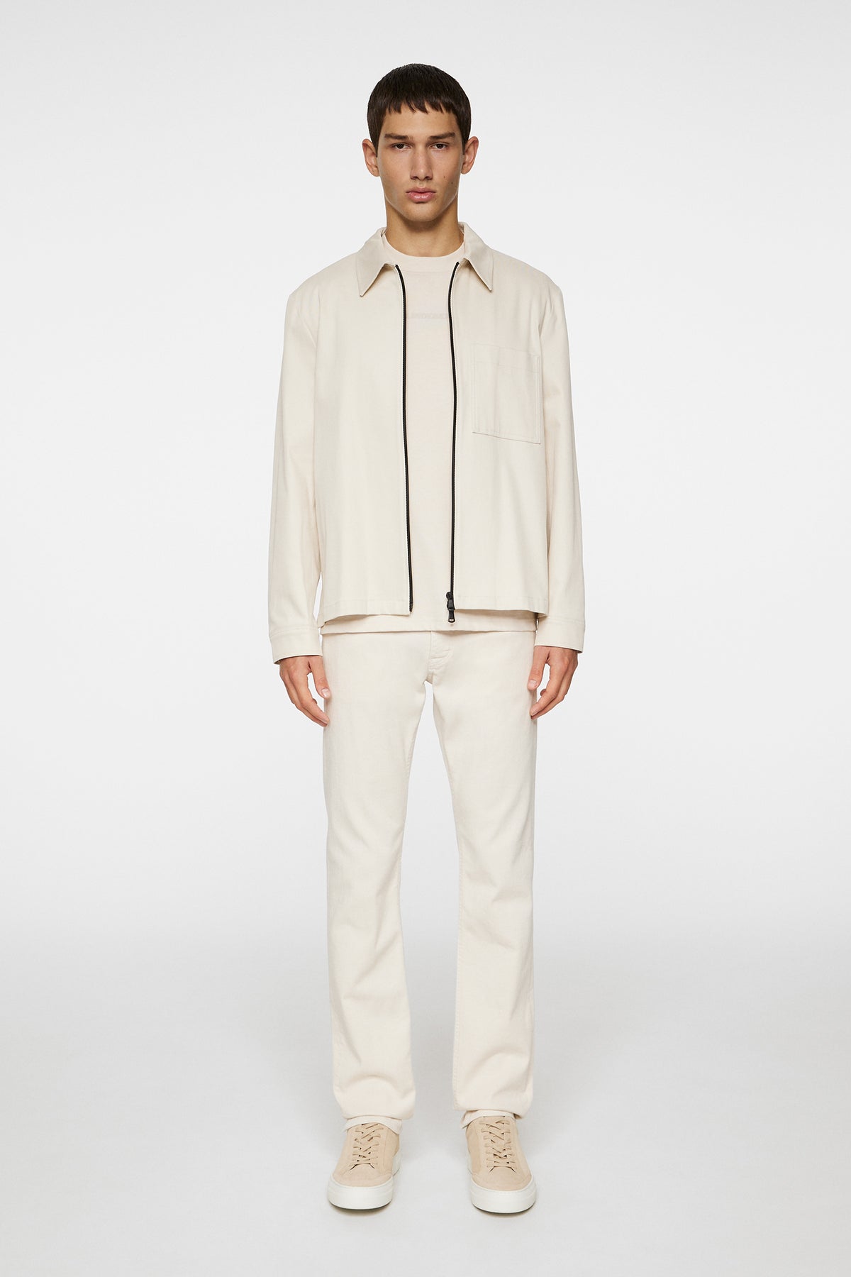 Julius Cotton Twill Overshirt / Moonbeam