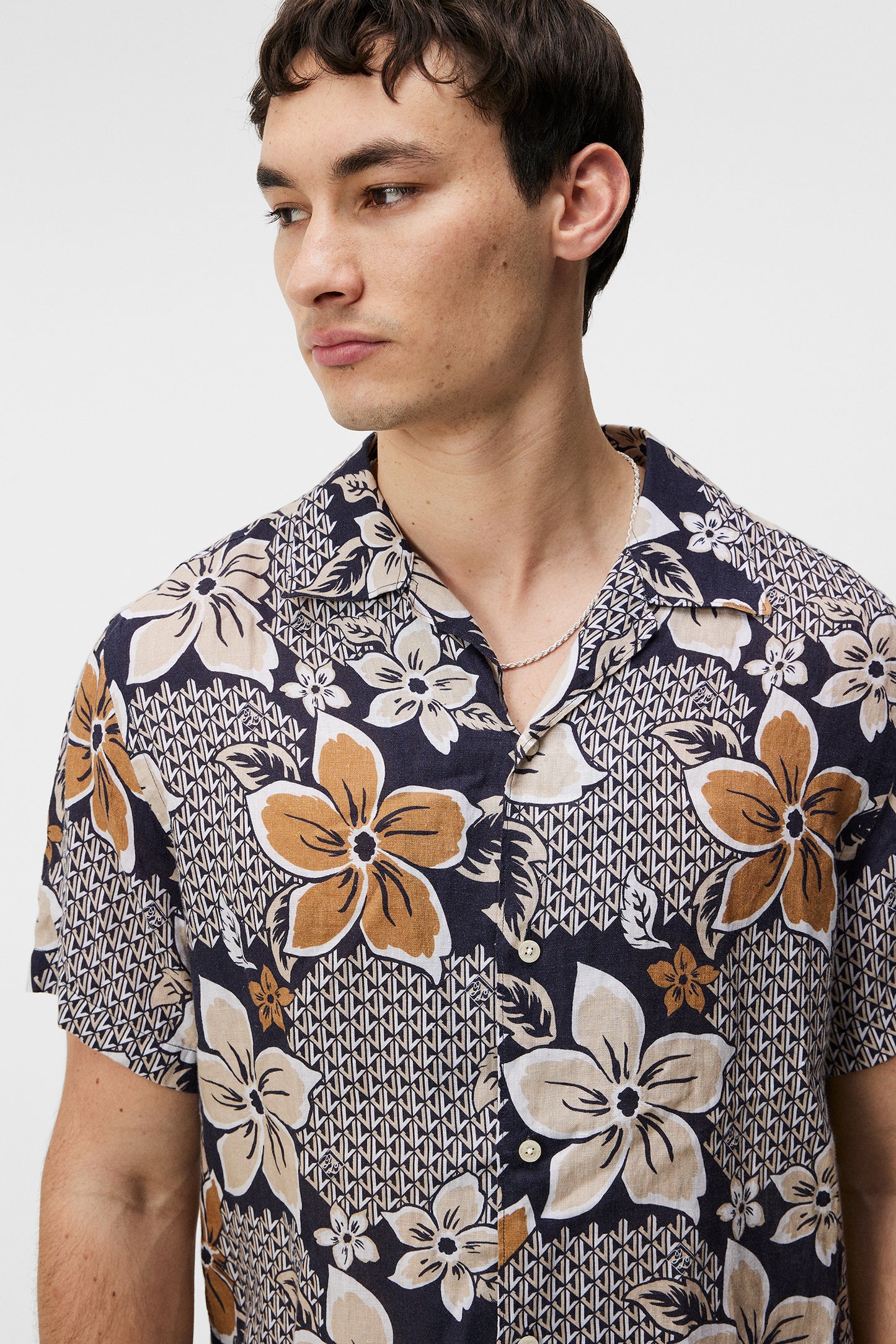 Elio Linen Island Floral Shirt / Island Floral Mix Safari