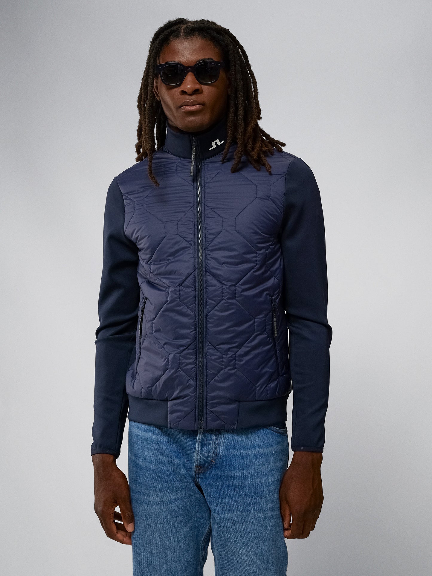 Quilt Hybrid Jacket / JL Navy