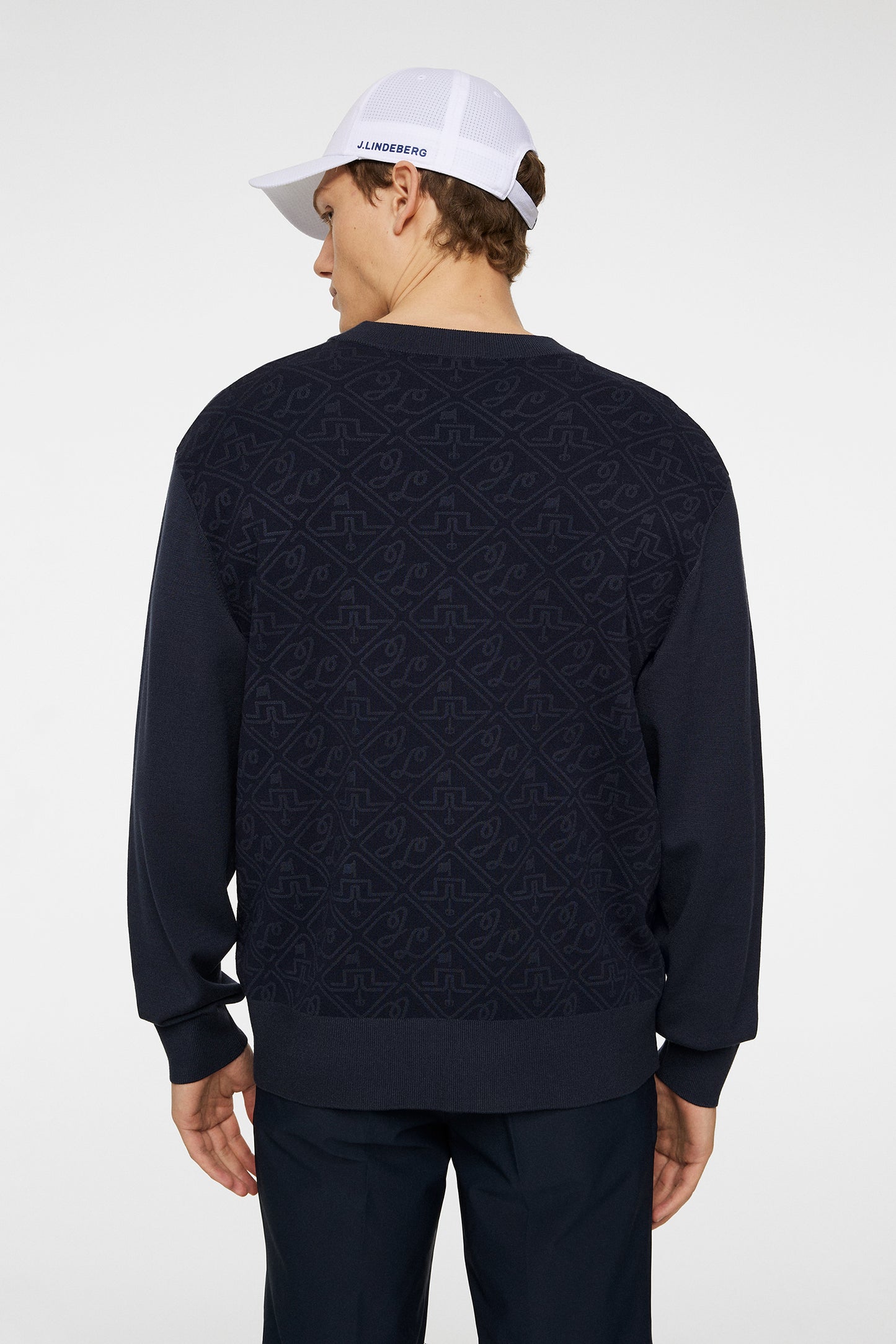 Finn Jacquard Knitted Sweater / JL Navy