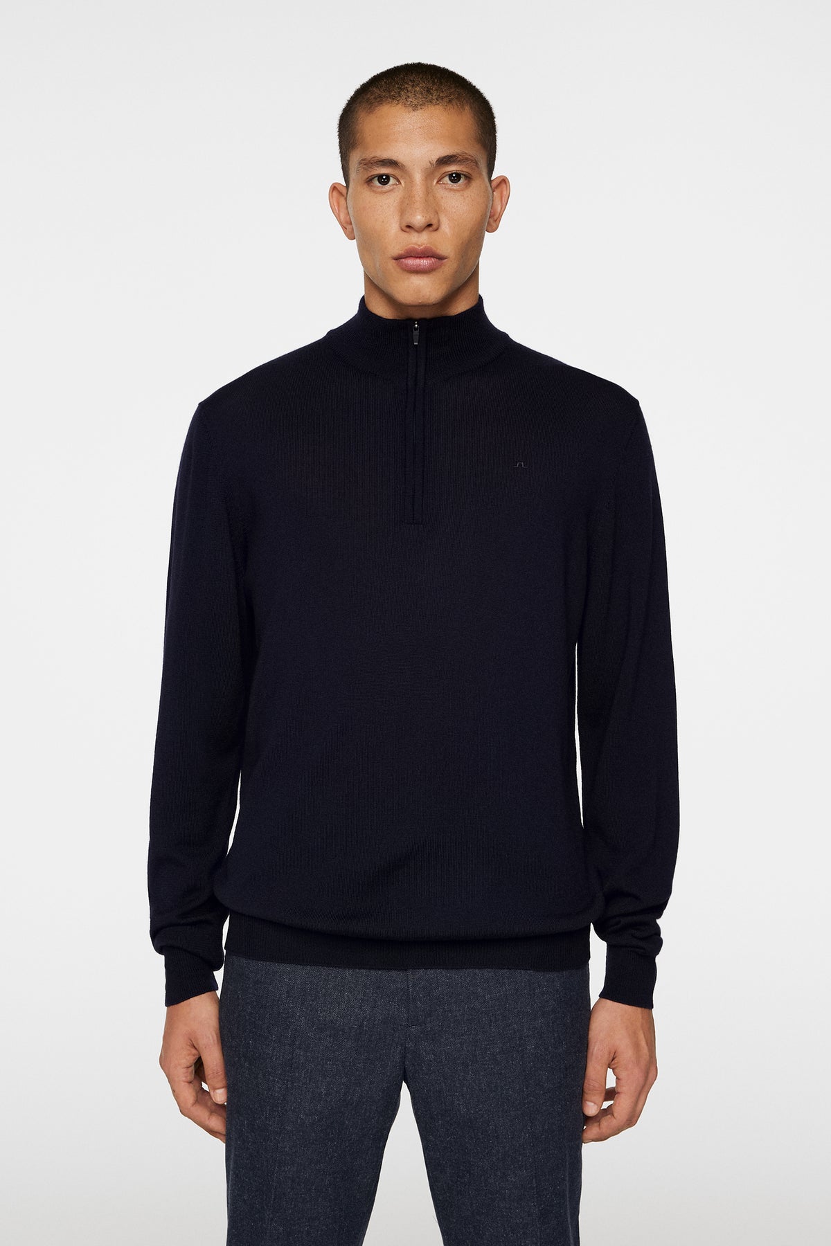 Kiyan Quarter Zip Sweater / JL Navy