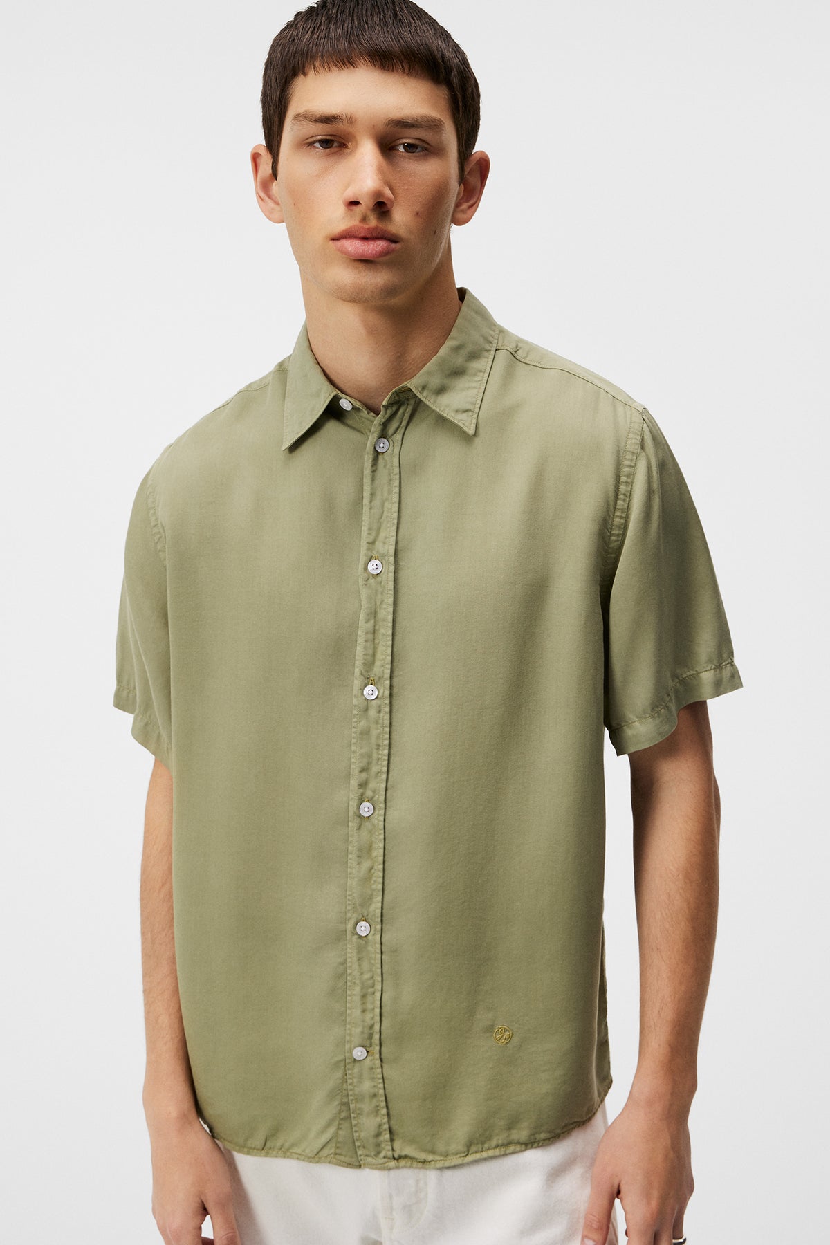 Reg SS Light Tencel Shirt / Oil Green